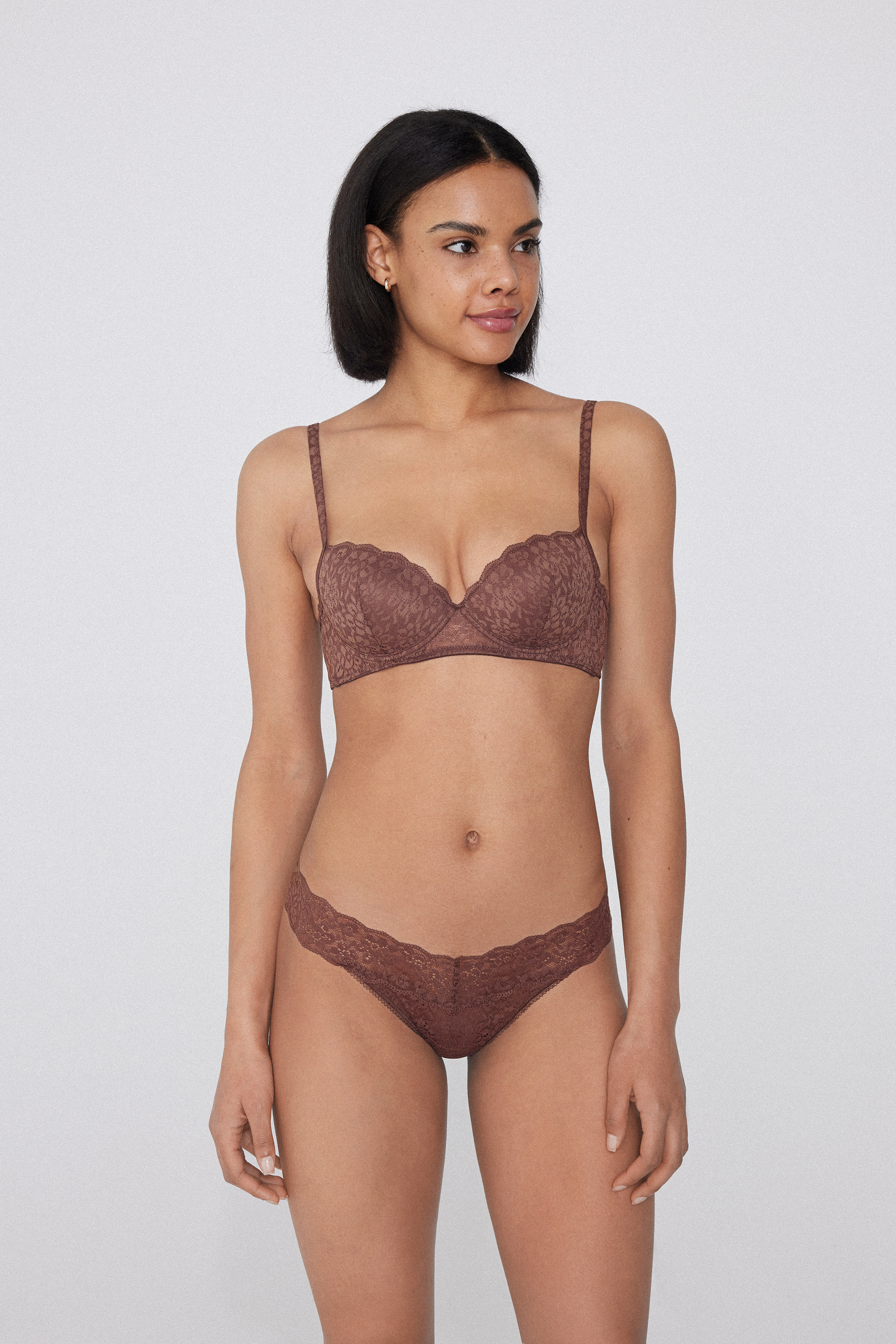 Wien Recycled Lace Lightly Padded Balconette Bra