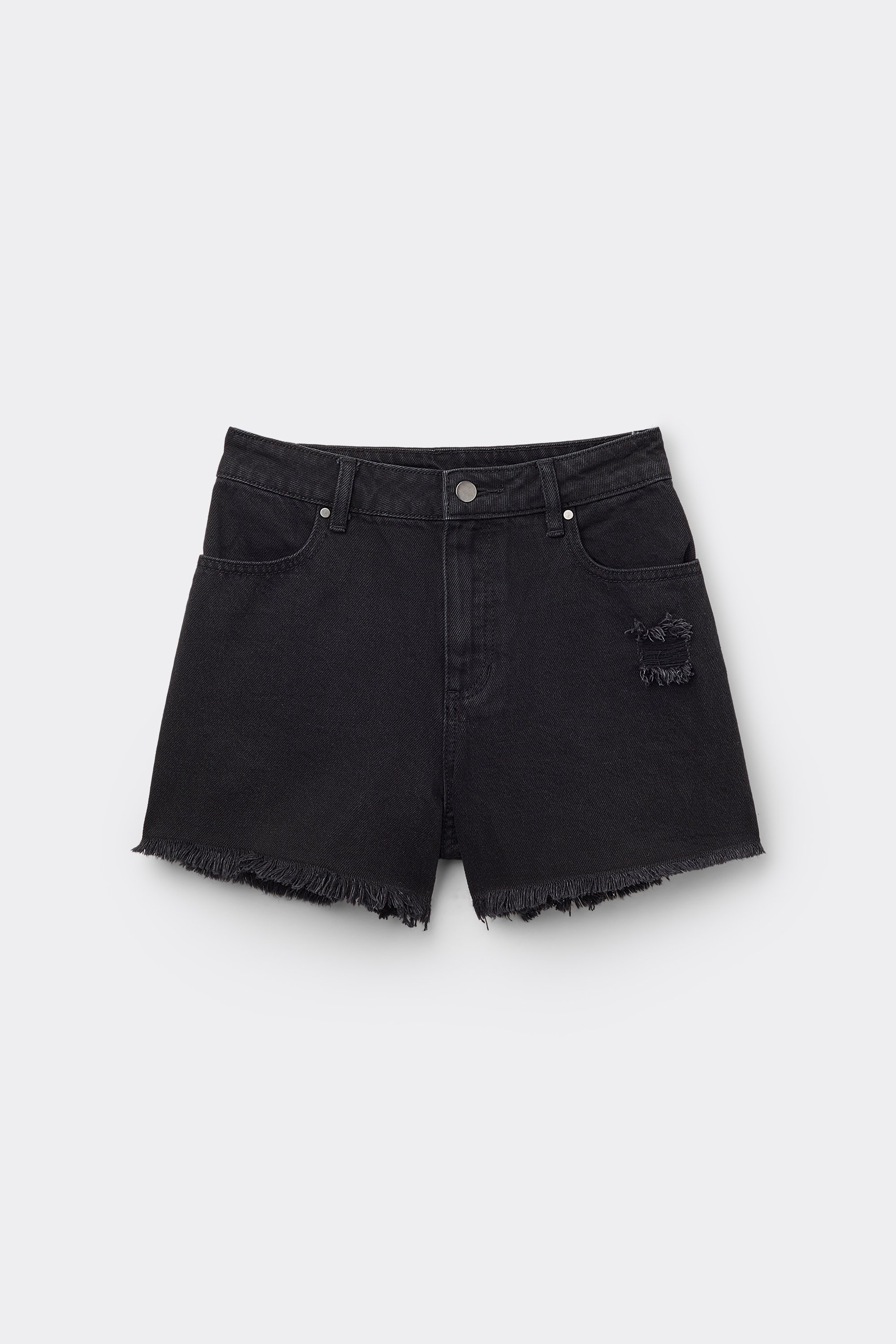 Frayed Denim Shorts