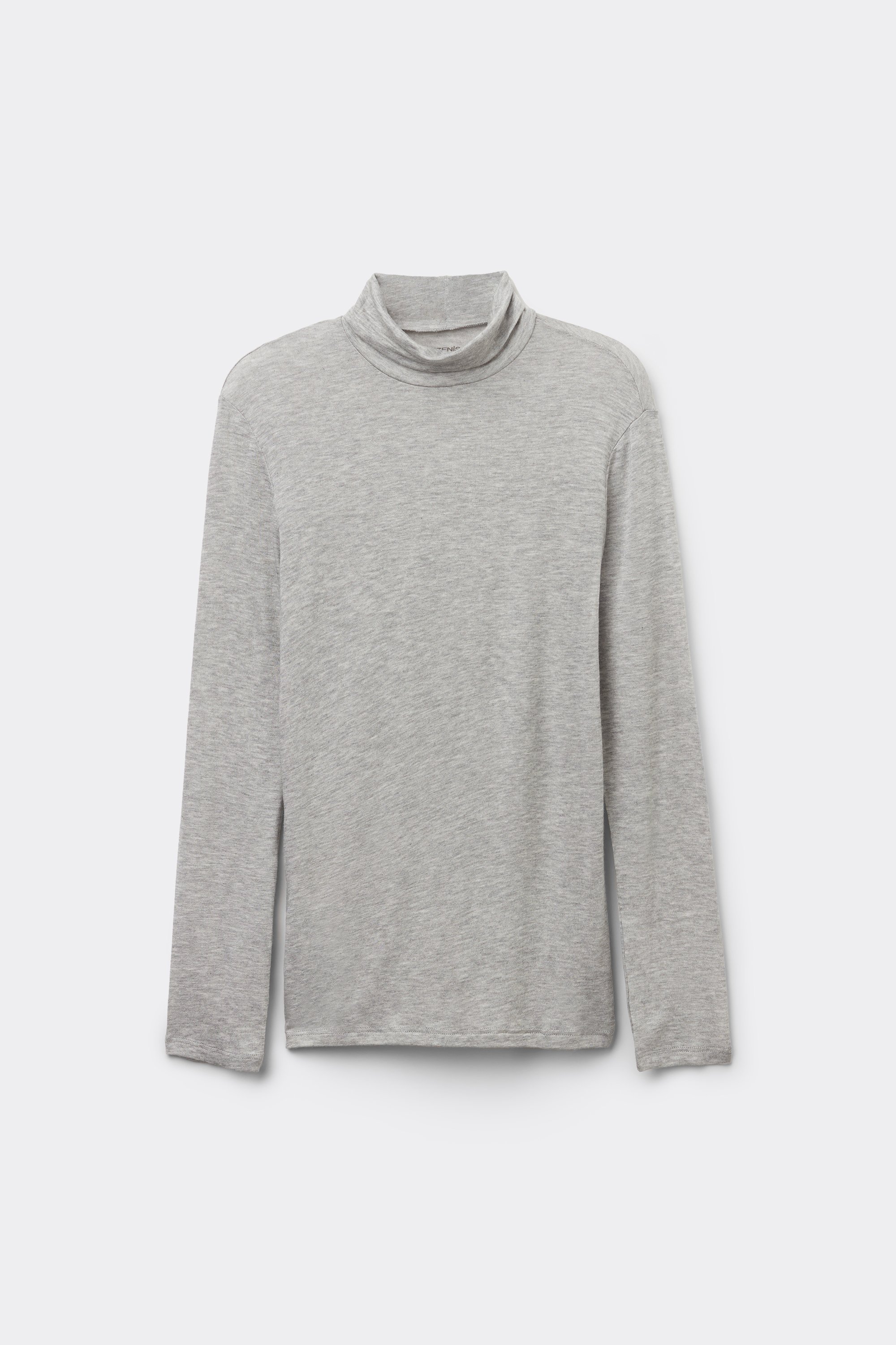 Viscose and Merino Wool Turtleneck Top
