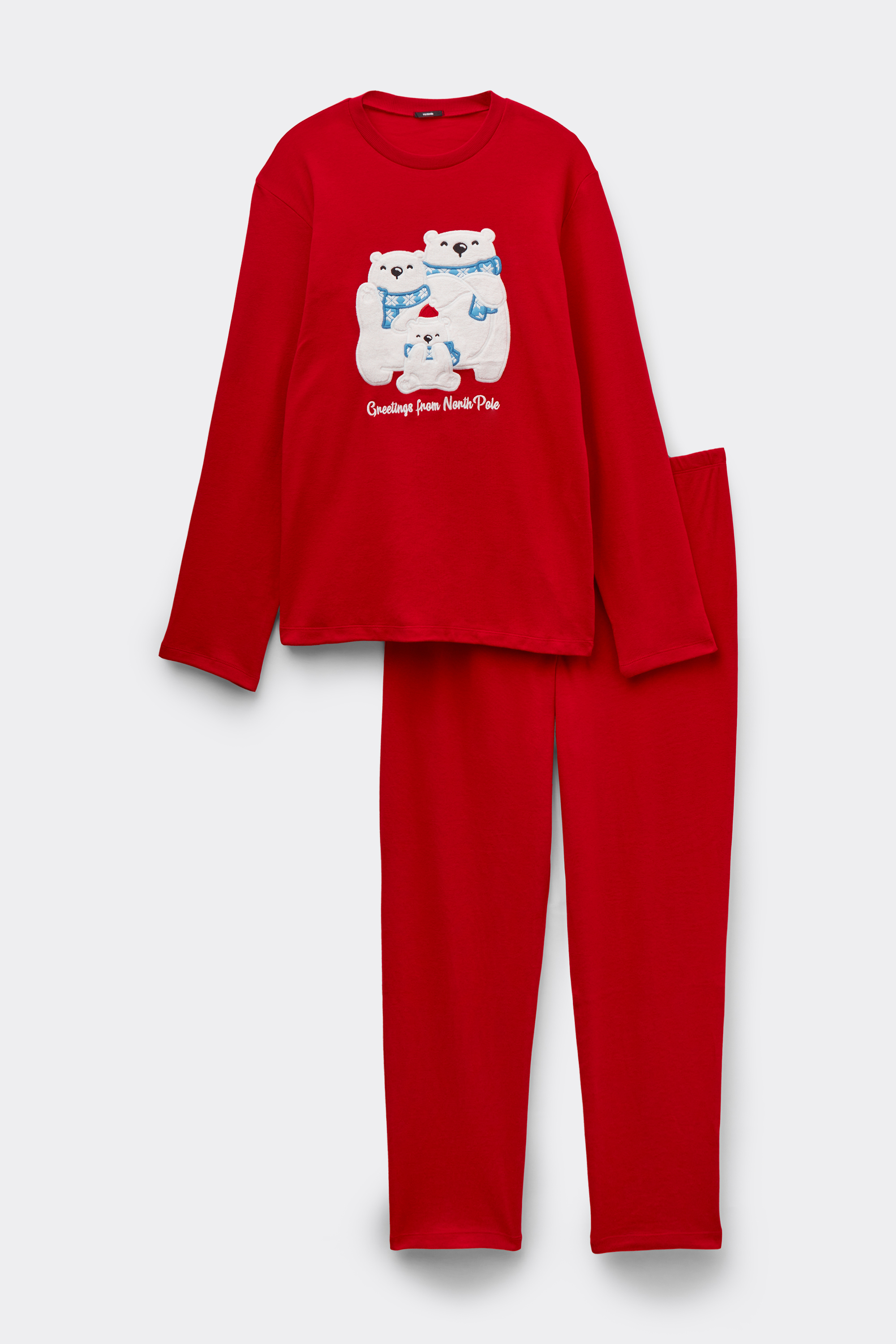 Full-Length Heavyweight Cotton North Pole Patch Pajamas