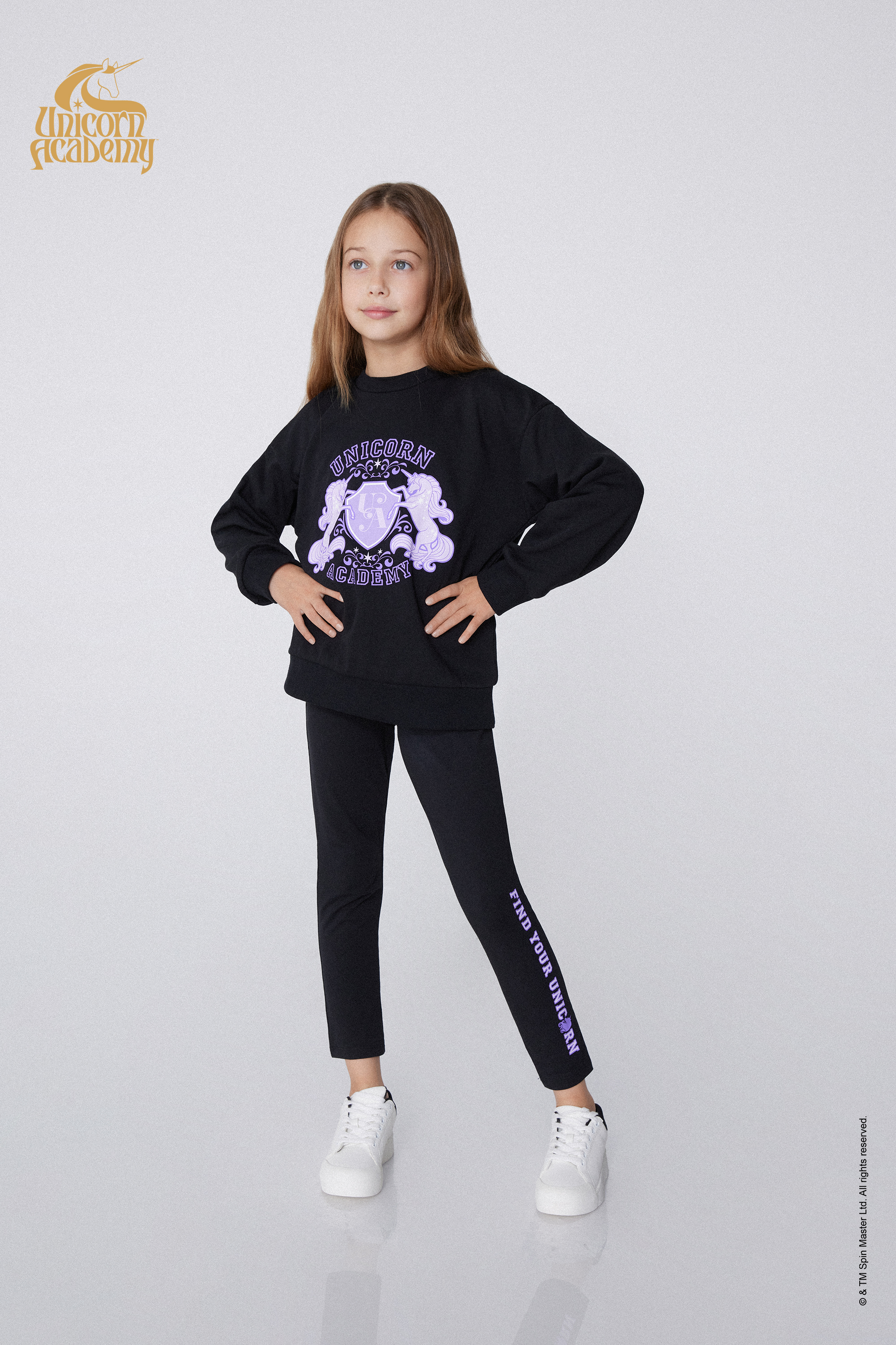 Girl&rsquo;s Unicorn Academy Print Leggings
