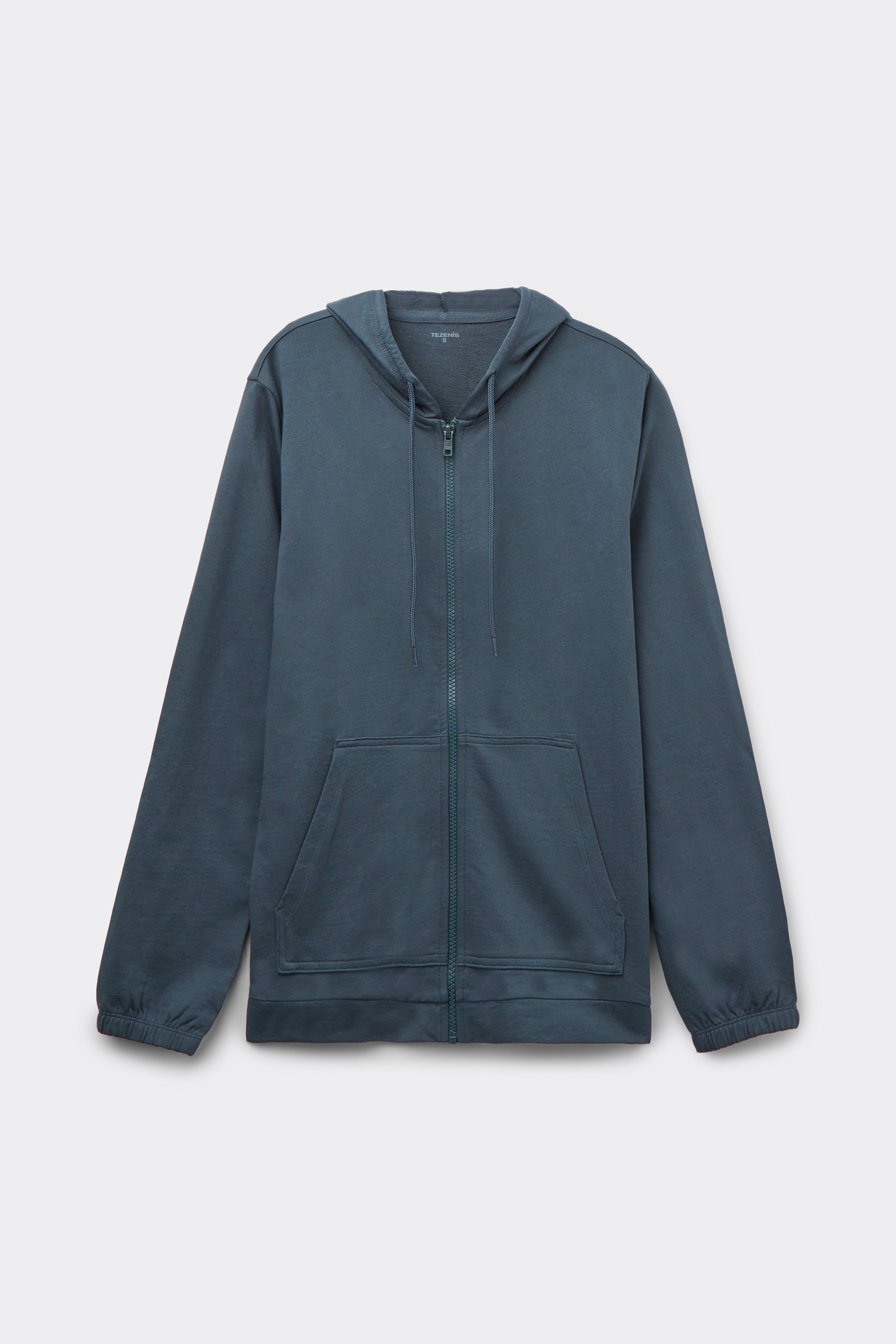 Lightweight Zip-Up Drawstring Hoodie