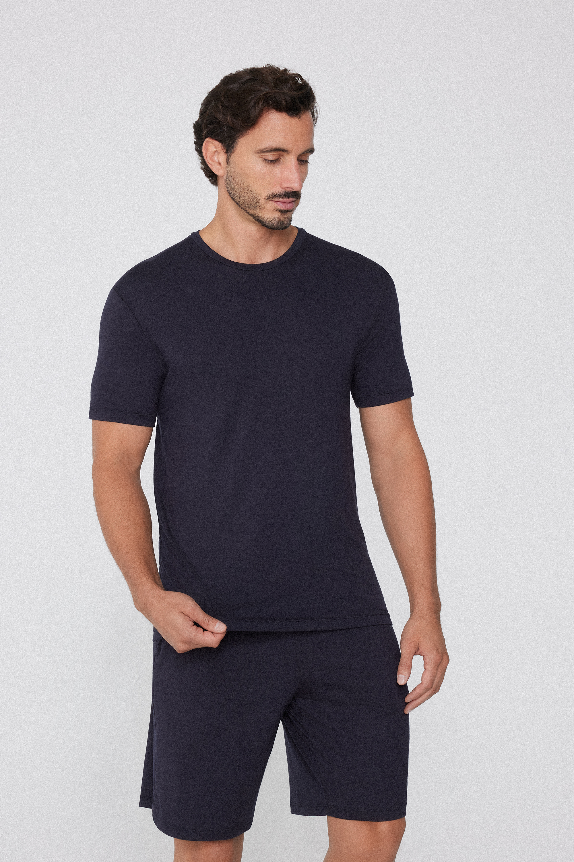 Viscose Crew-Neck T-Shirt