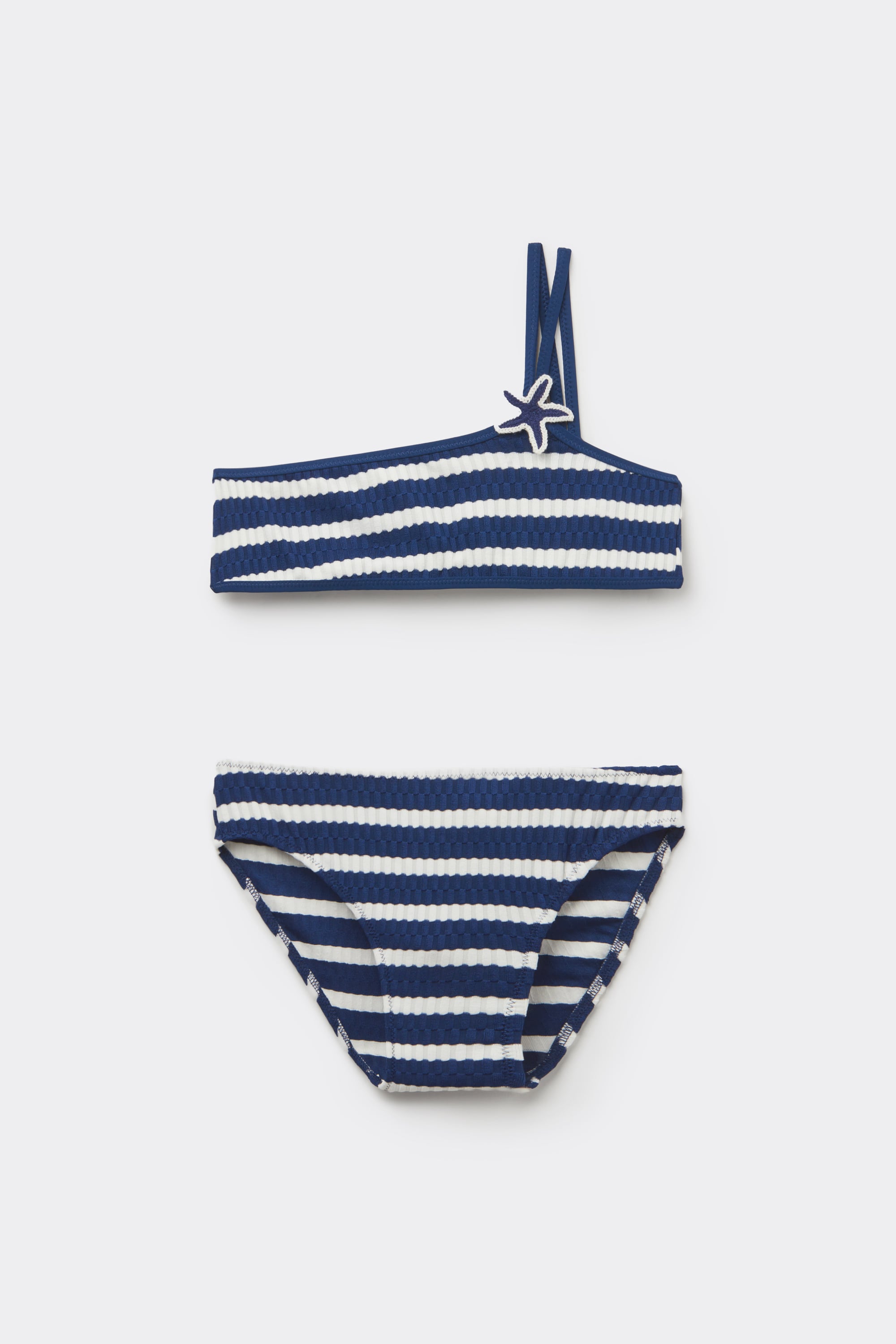 Bustier-Bikinioberteil mit Slip f&uuml;r M&auml;dchen Sailor Stripes