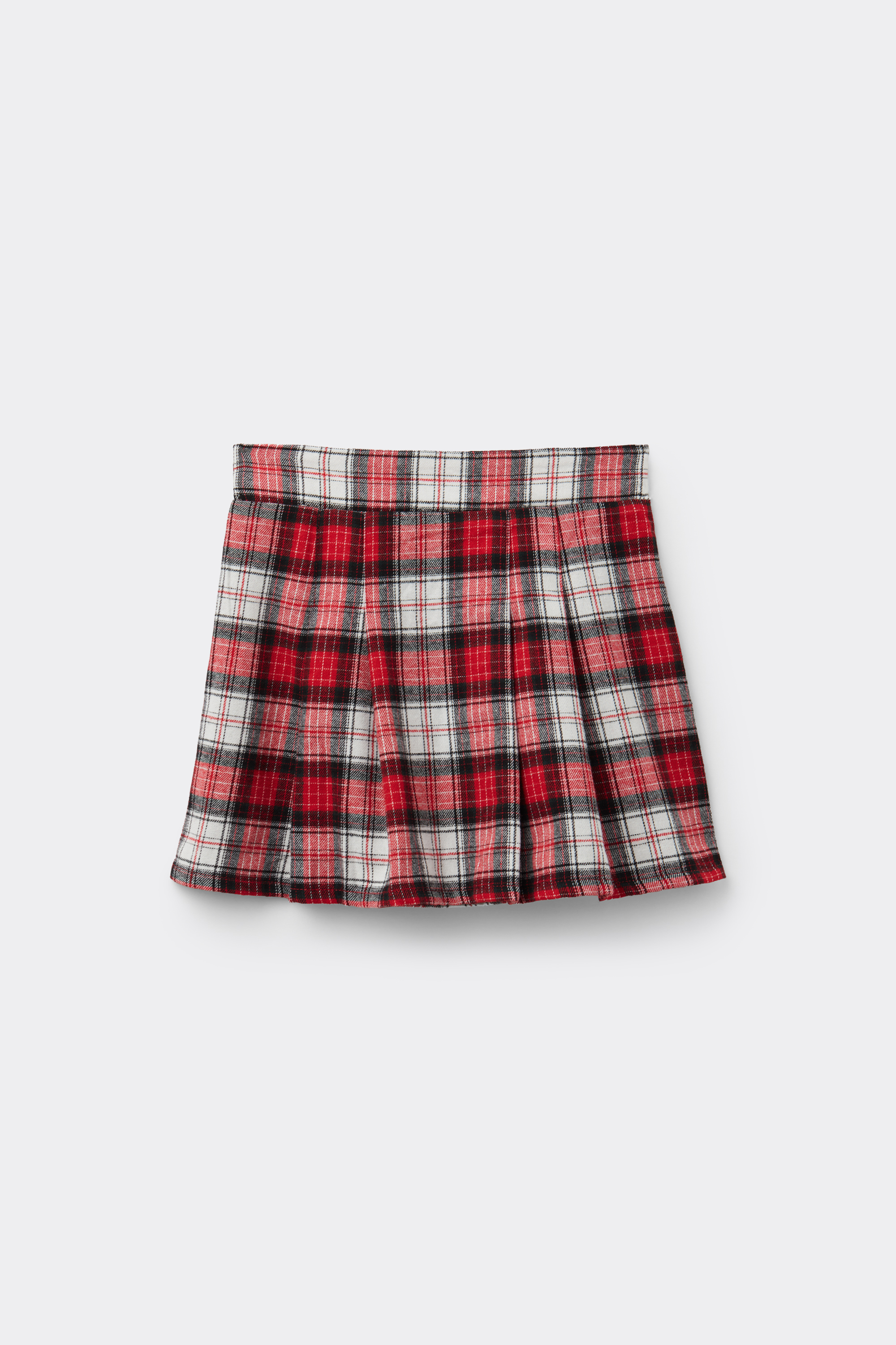 Skl&aacute;dan&aacute; Flanelov&aacute; Sukně se Skotsk&yacute;m Potiskem