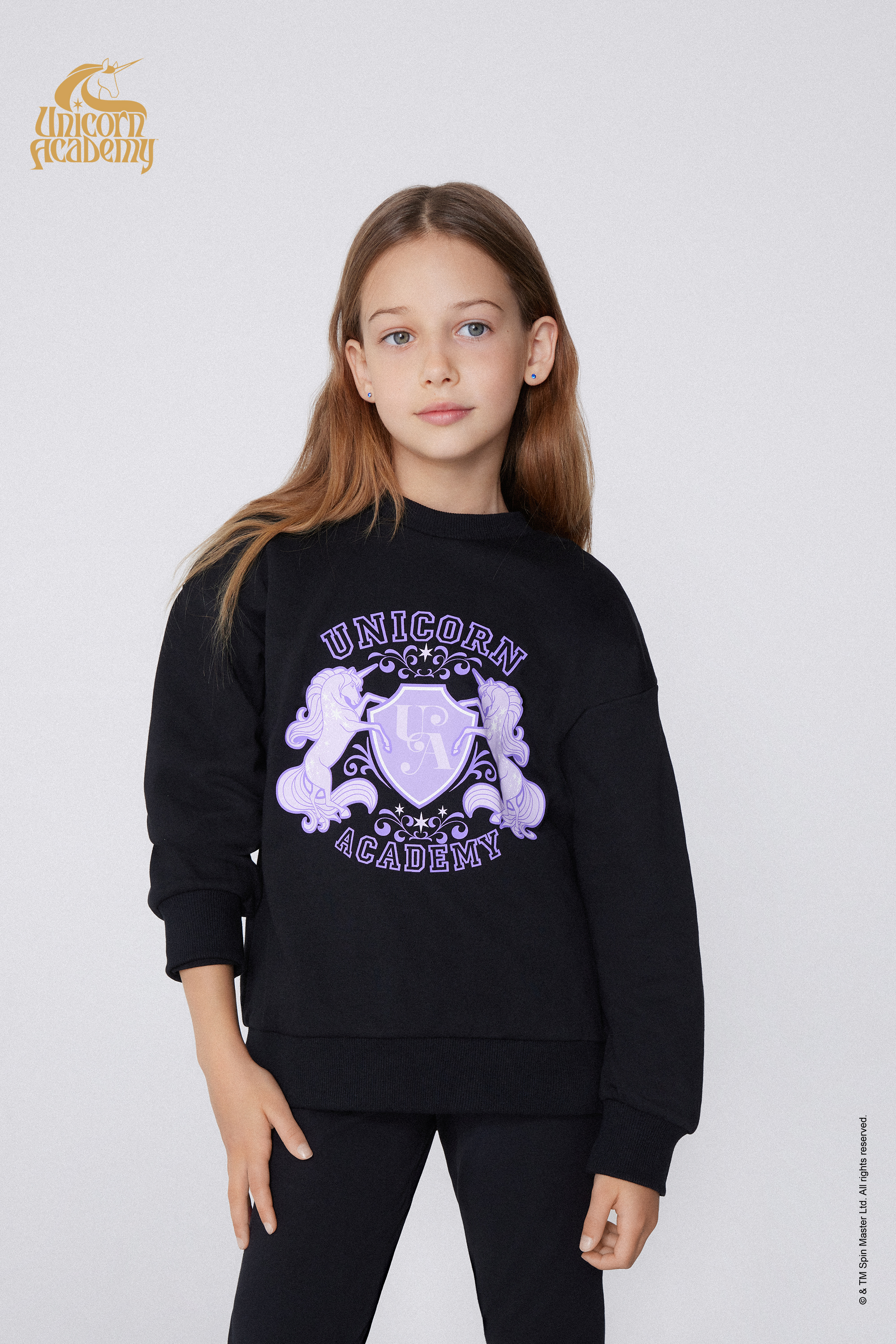Sweat Manches Longues Fille Unicorn Academy