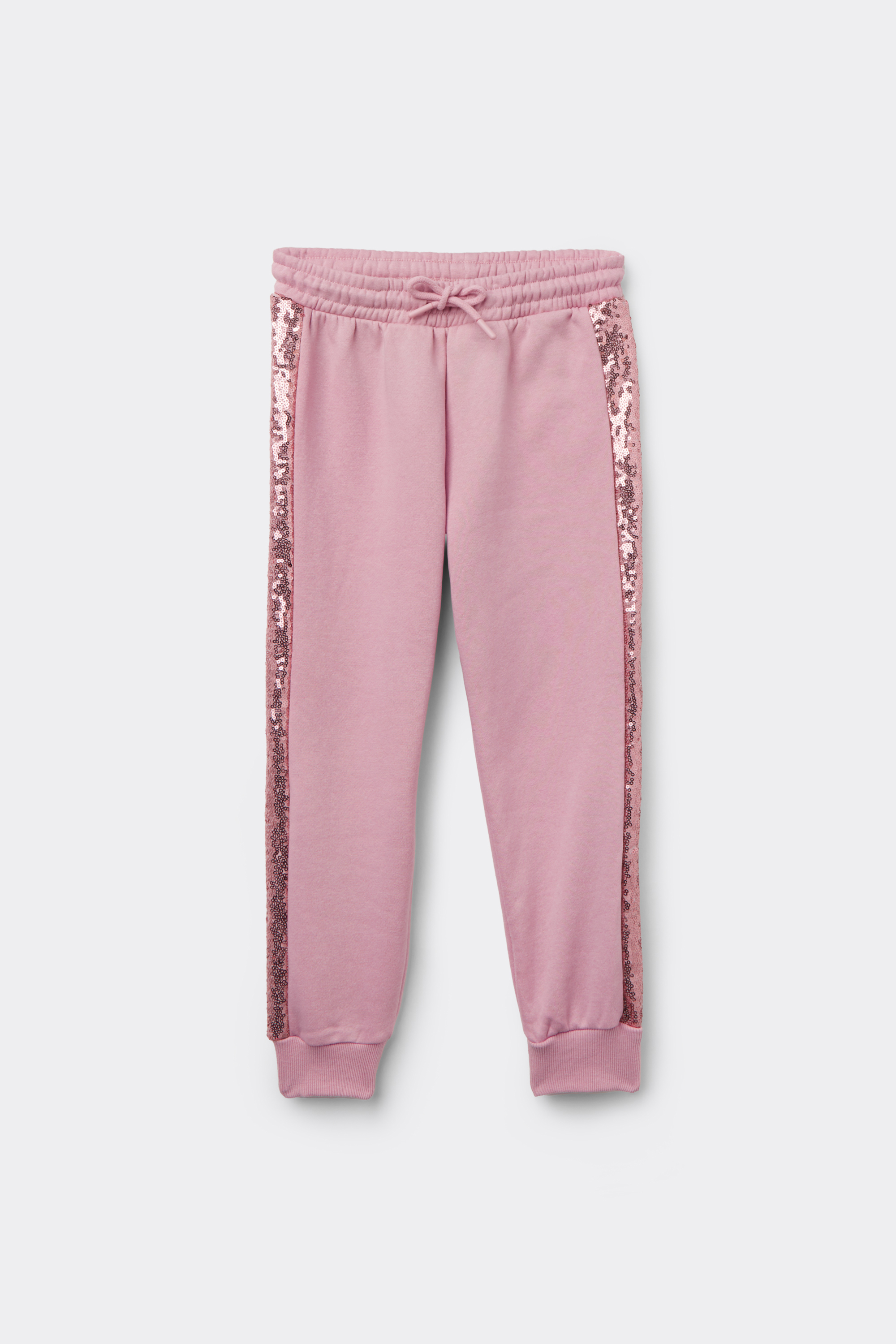 Girls&rsquo; Fleece Trousers with Sequin Bands