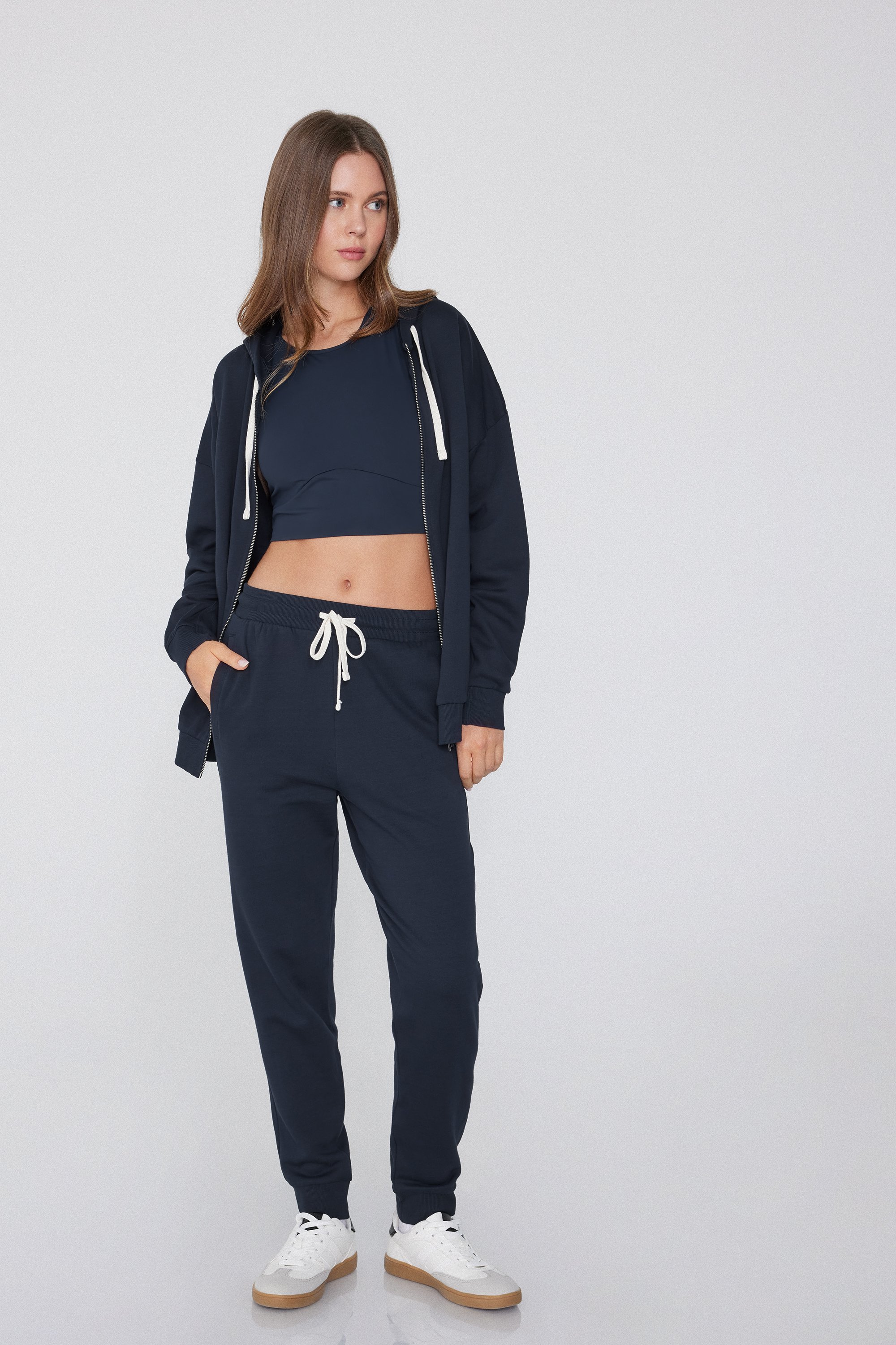 Pantaloni Felpa Pesante con Coulisse e Tasche