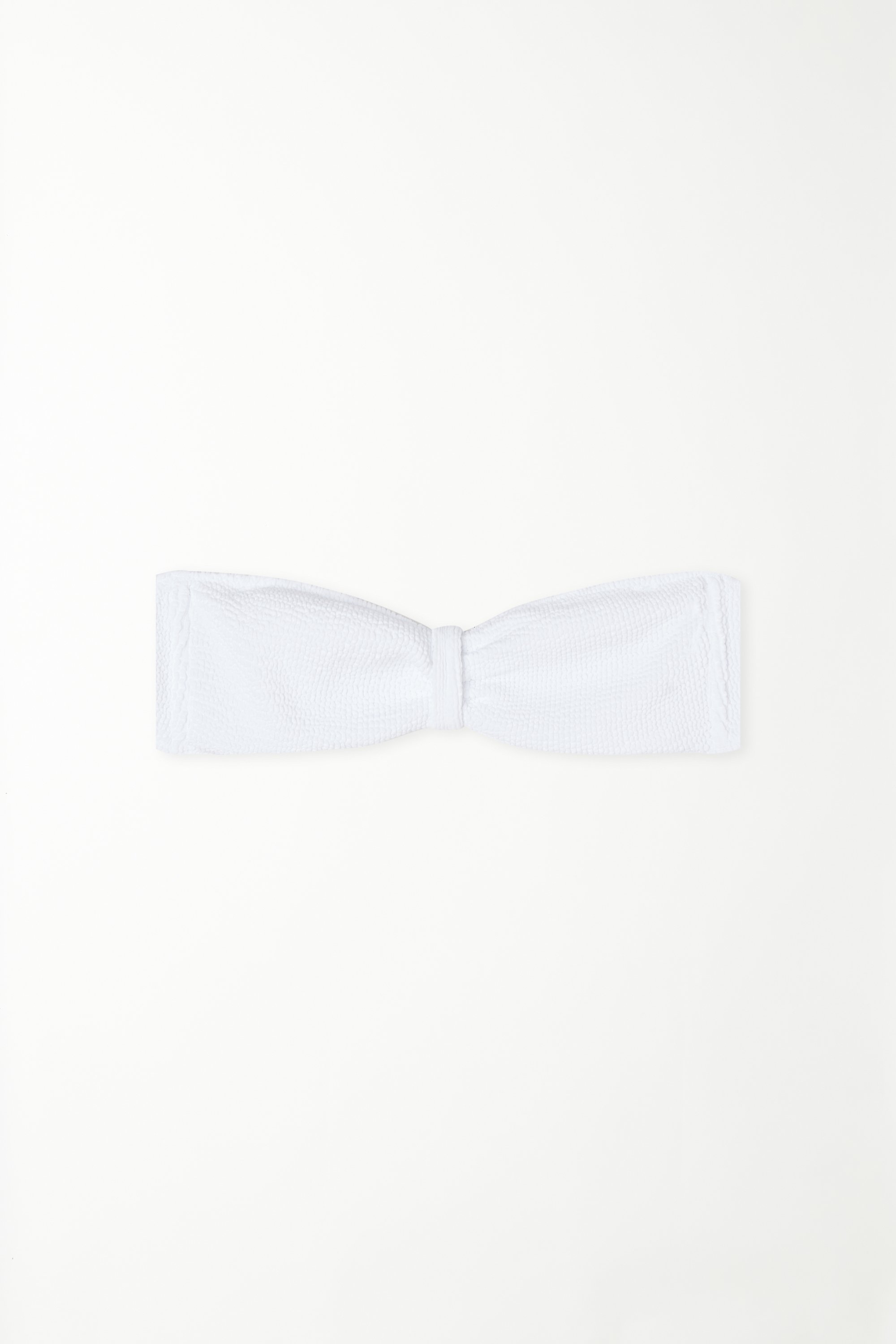 Wavy Knot Bandeau Bikini Top with Removable Padding