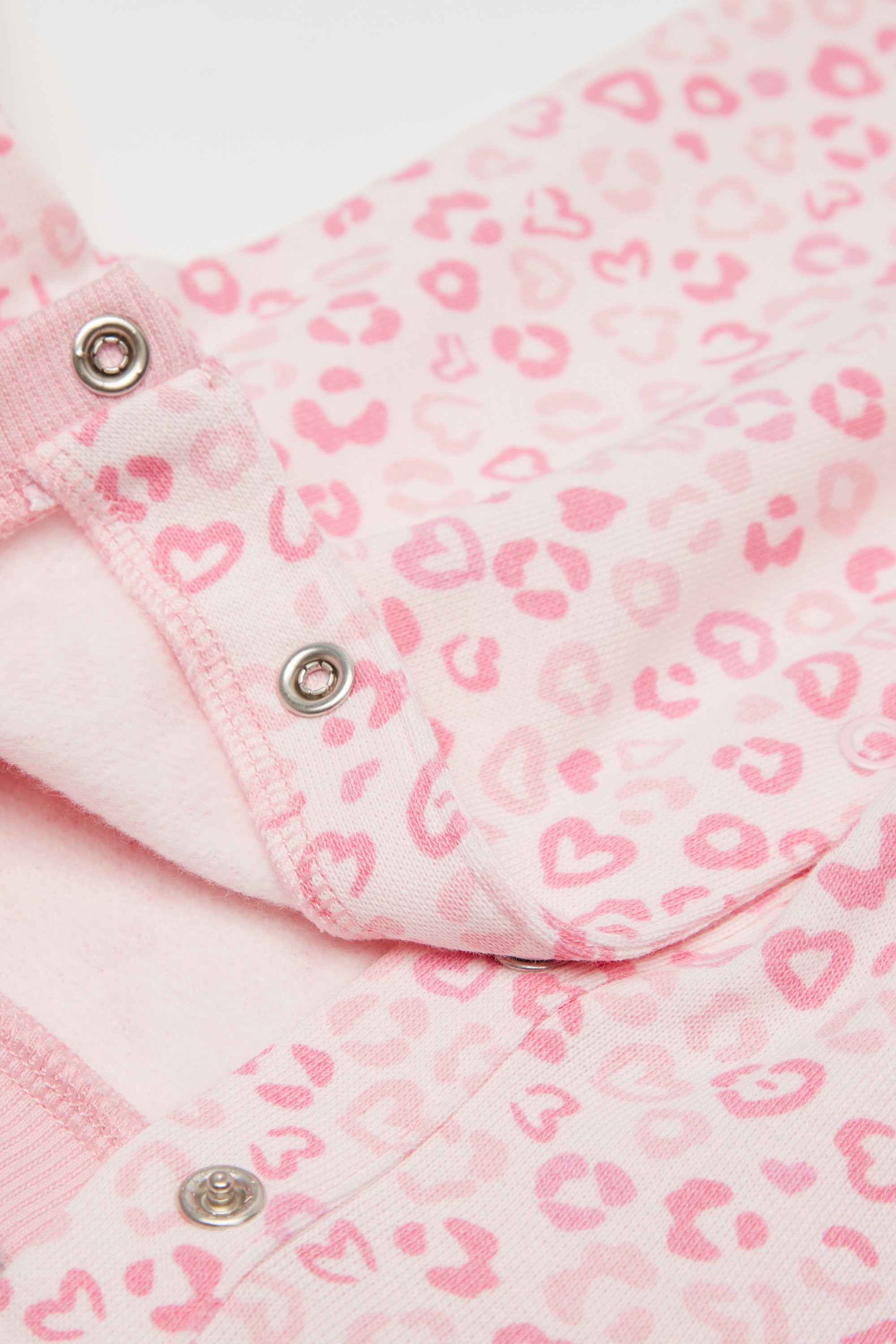 Baby Heavy Cotton Fleece Playsuit with Long Sleeves