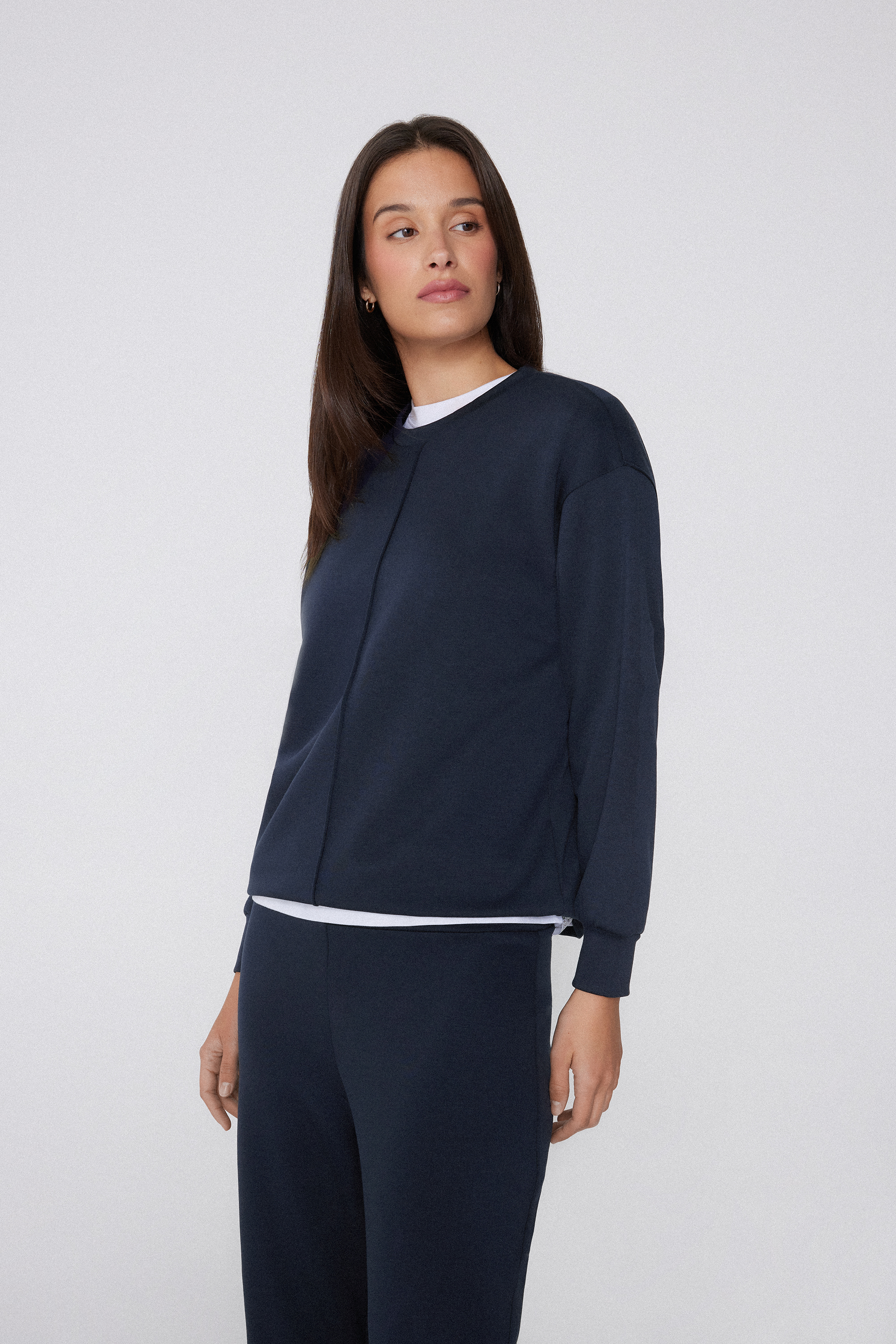 Soft Touch Long-Sleeved Heavyweight Crew-Neck Sweatshirt