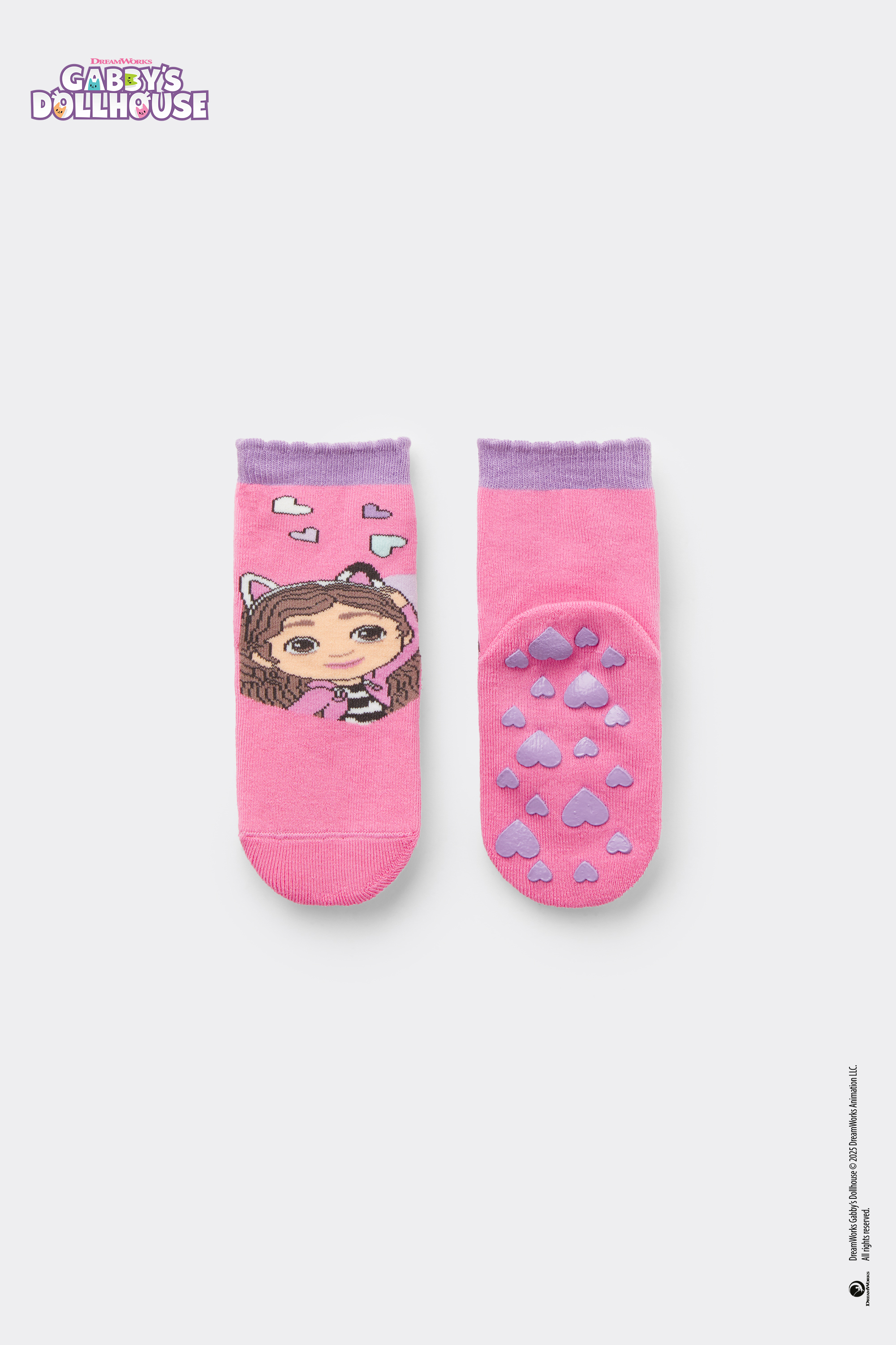 Short Non-Slip Socks with Gabby Print