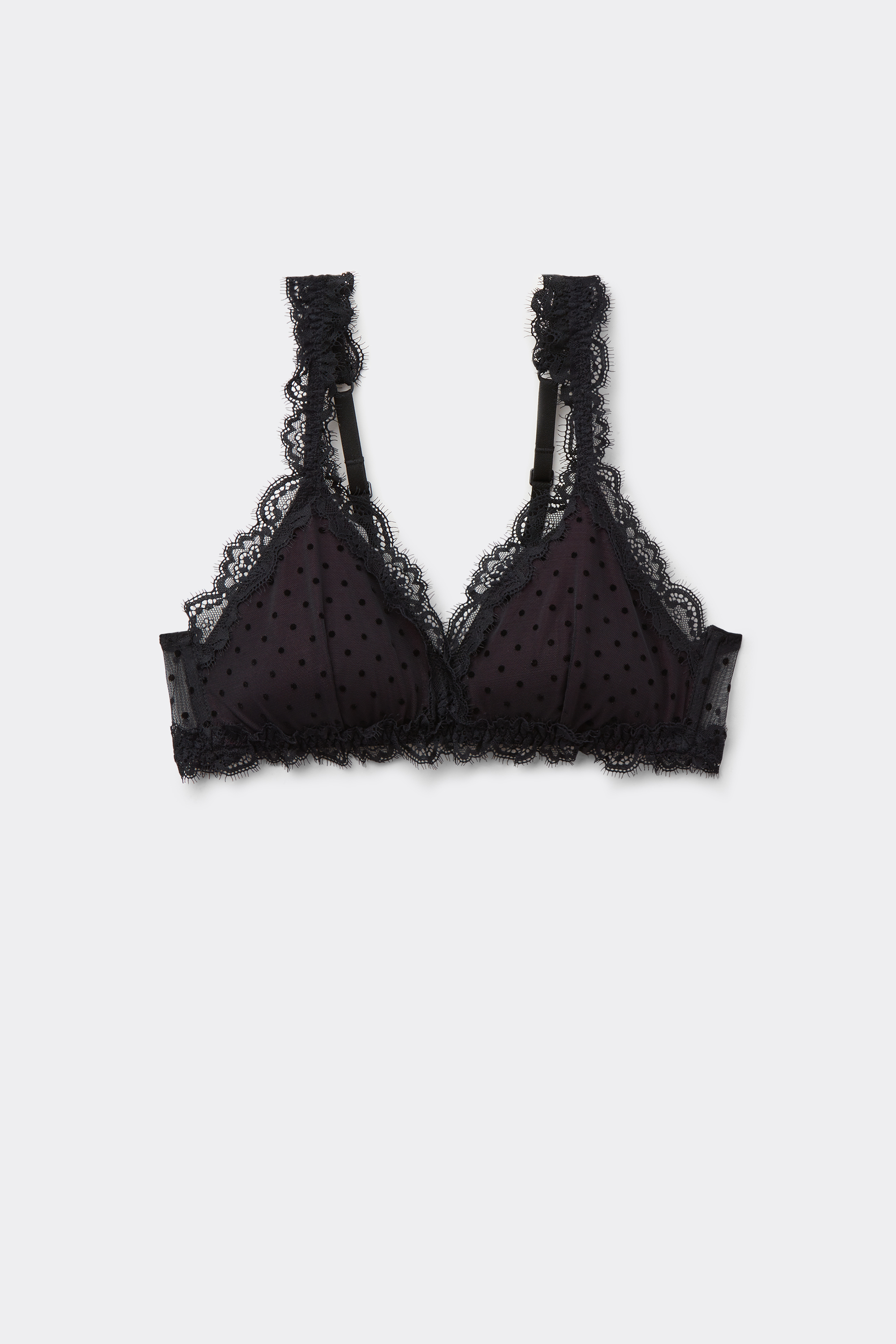 Petite Polka Dot Havana Lightly Padded Triangle Bra