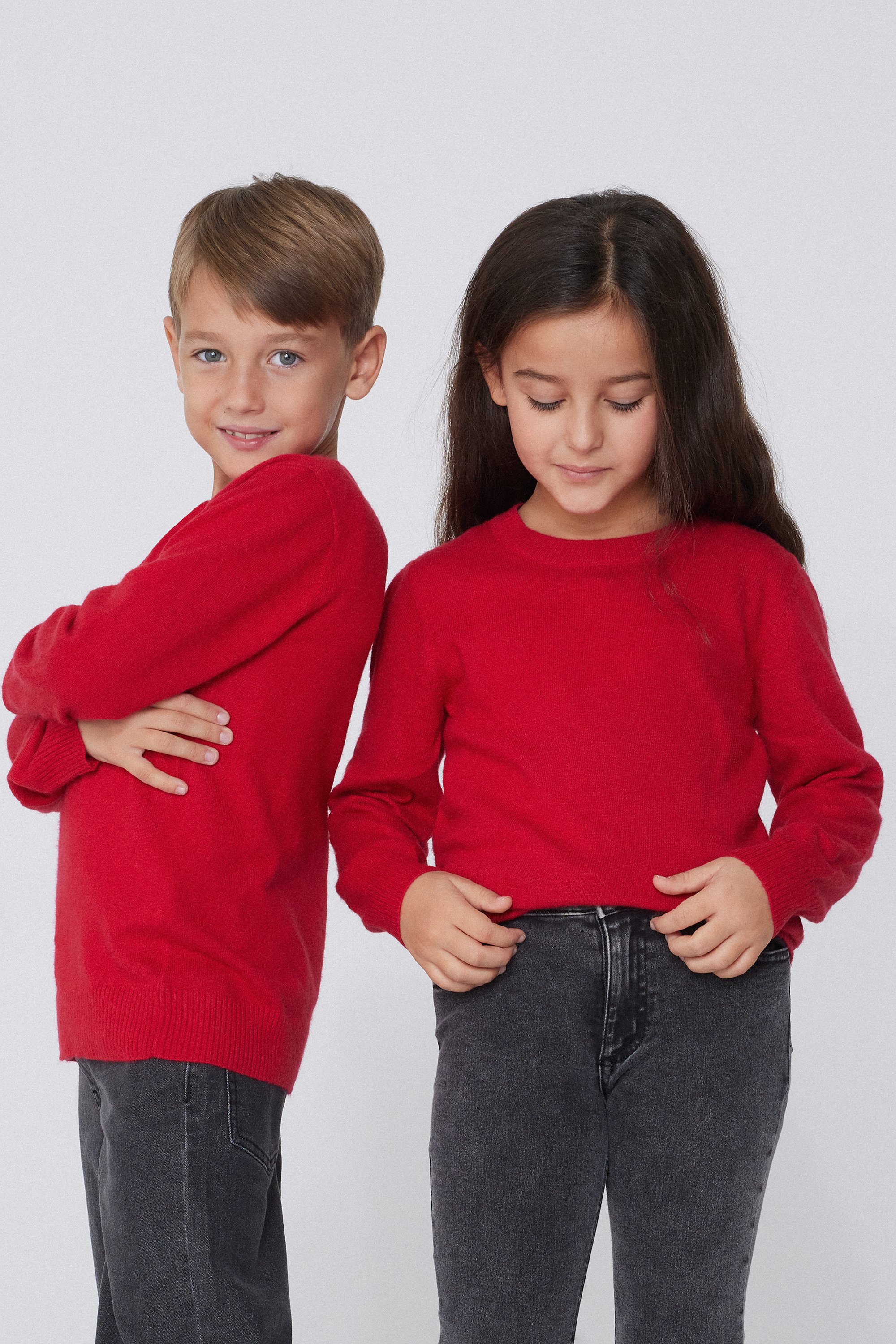 Unisex Kids&rsquo; Rounded Neck Top with Wool