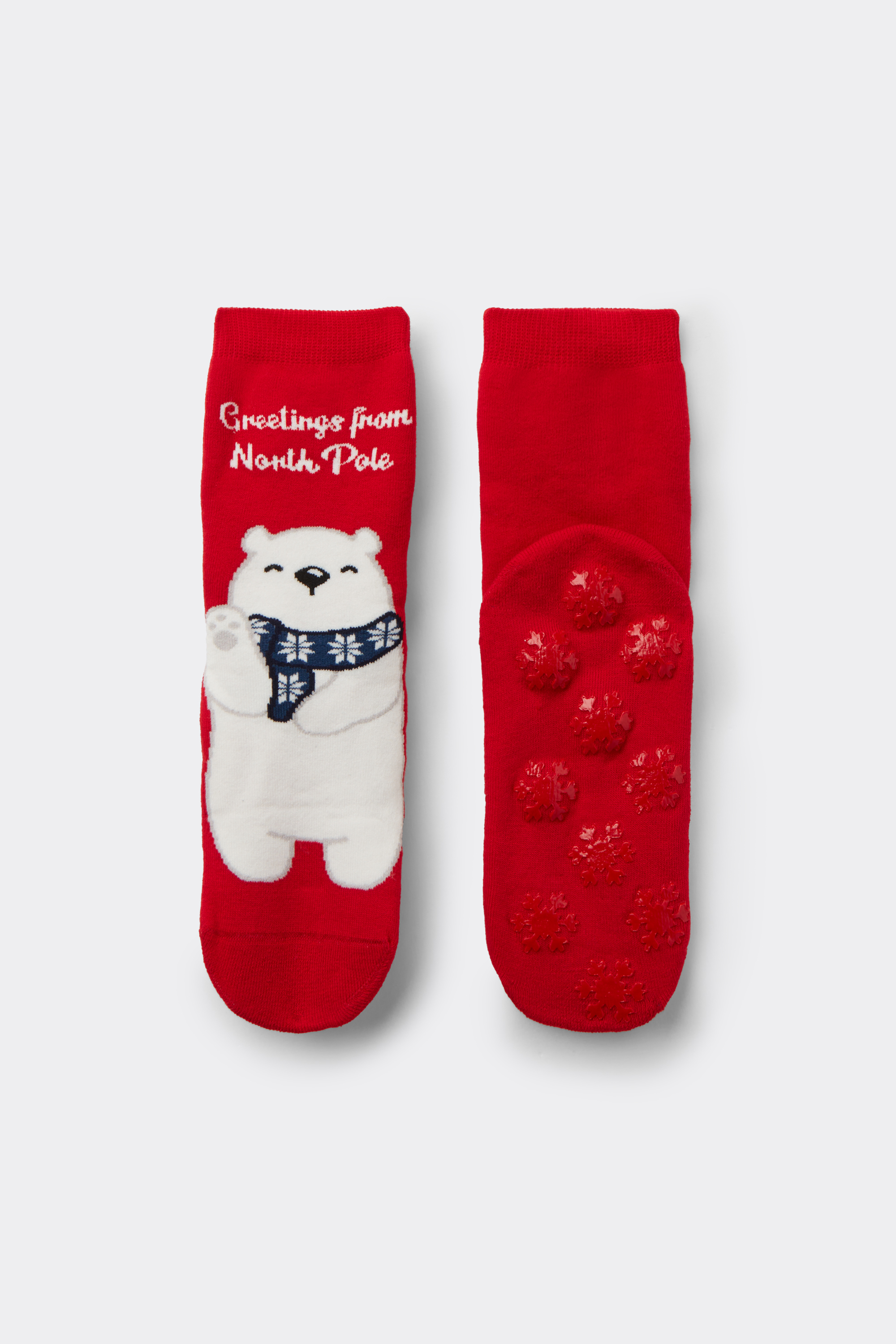 Women&rsquo;s Short Non-Slip Christmas-Print Socks