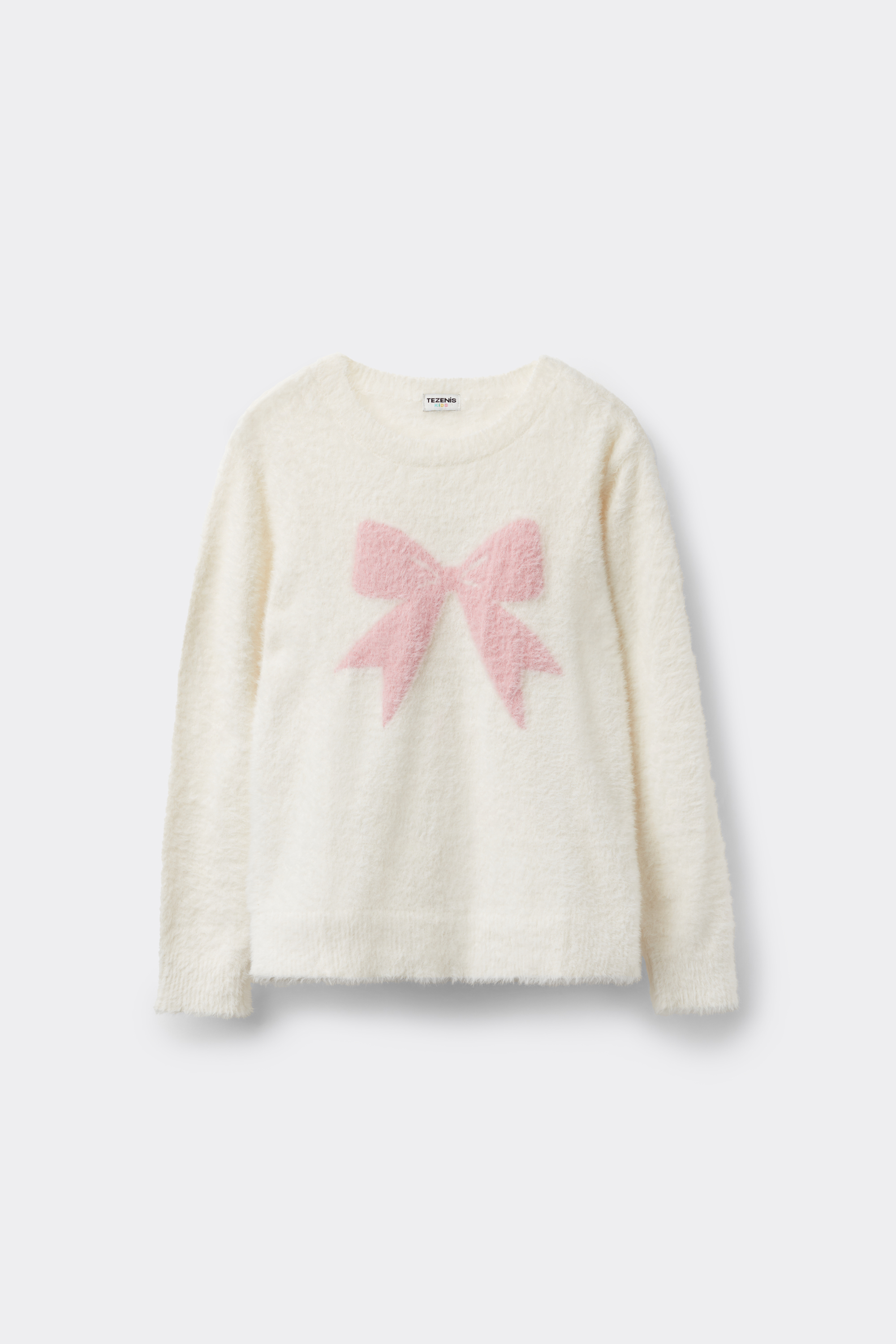 Pull Col Rond Fausse Fourrure Imprim&eacute;