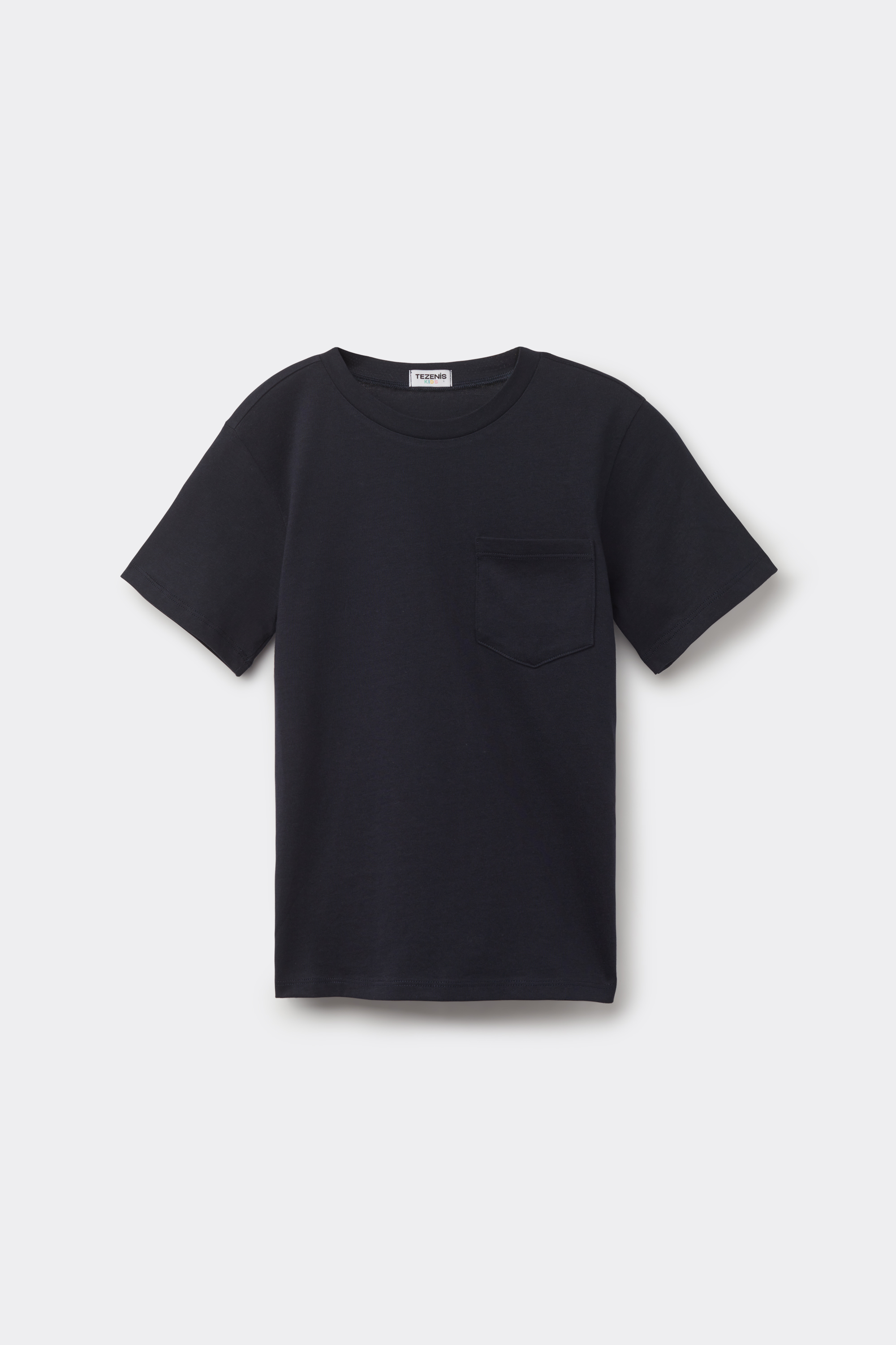 Boys&rsquo; Cotton Round Neck T-Shirt with Pocket