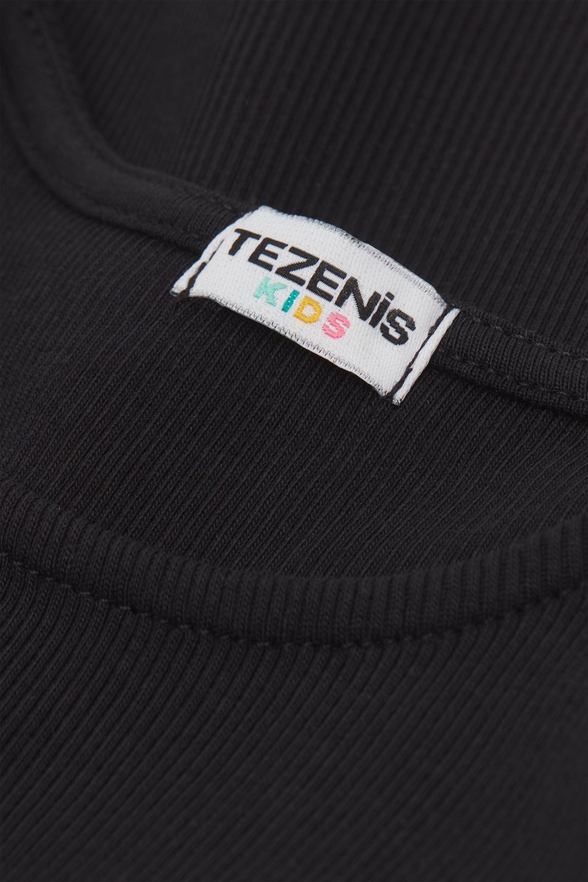 Girls&rsquo; Embroidered Ribbed Cotton Camisole with Wide Shoulder Straps