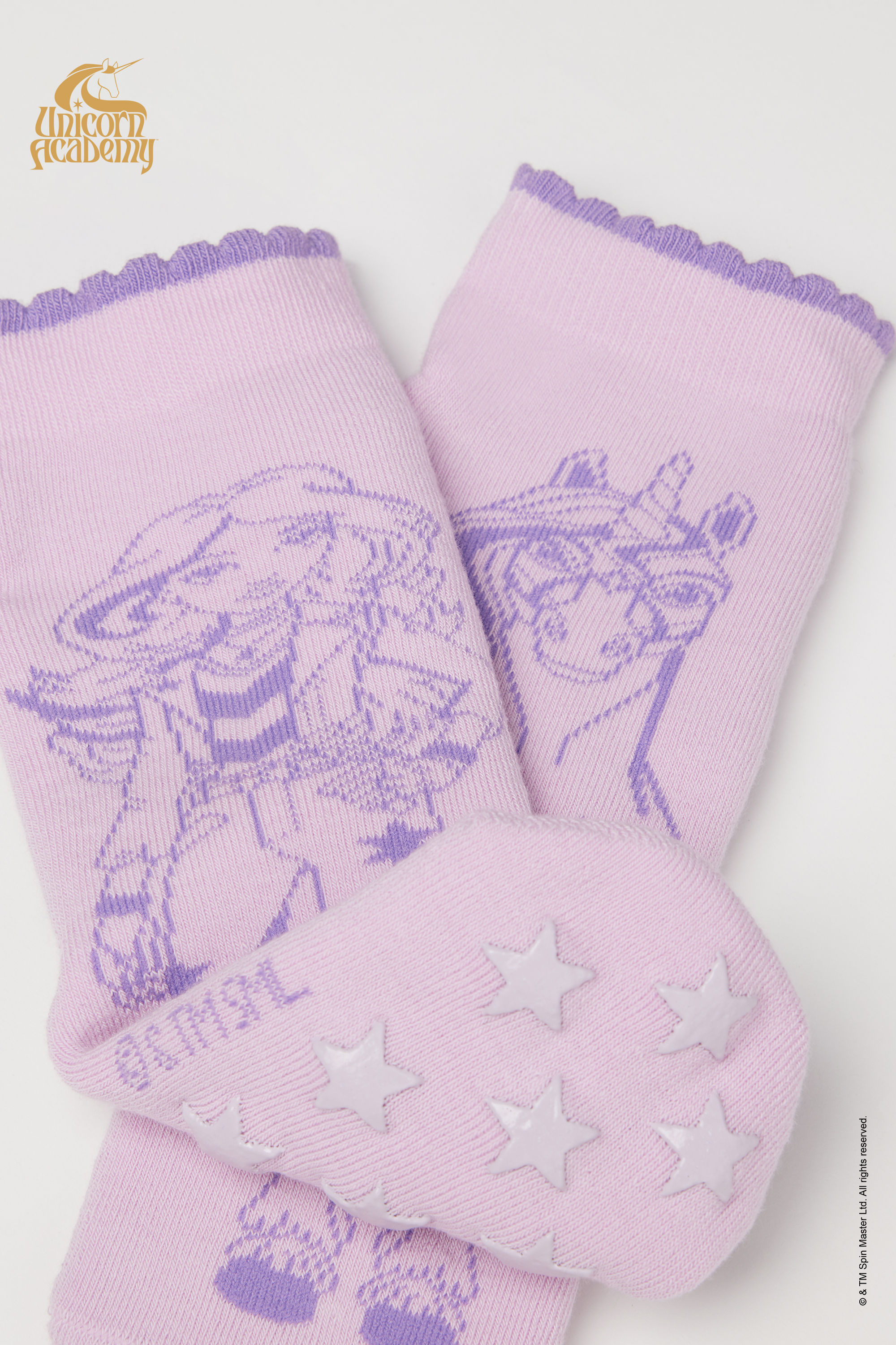 Girls&rsquo; Unicorn Academy Non-Slip Socks