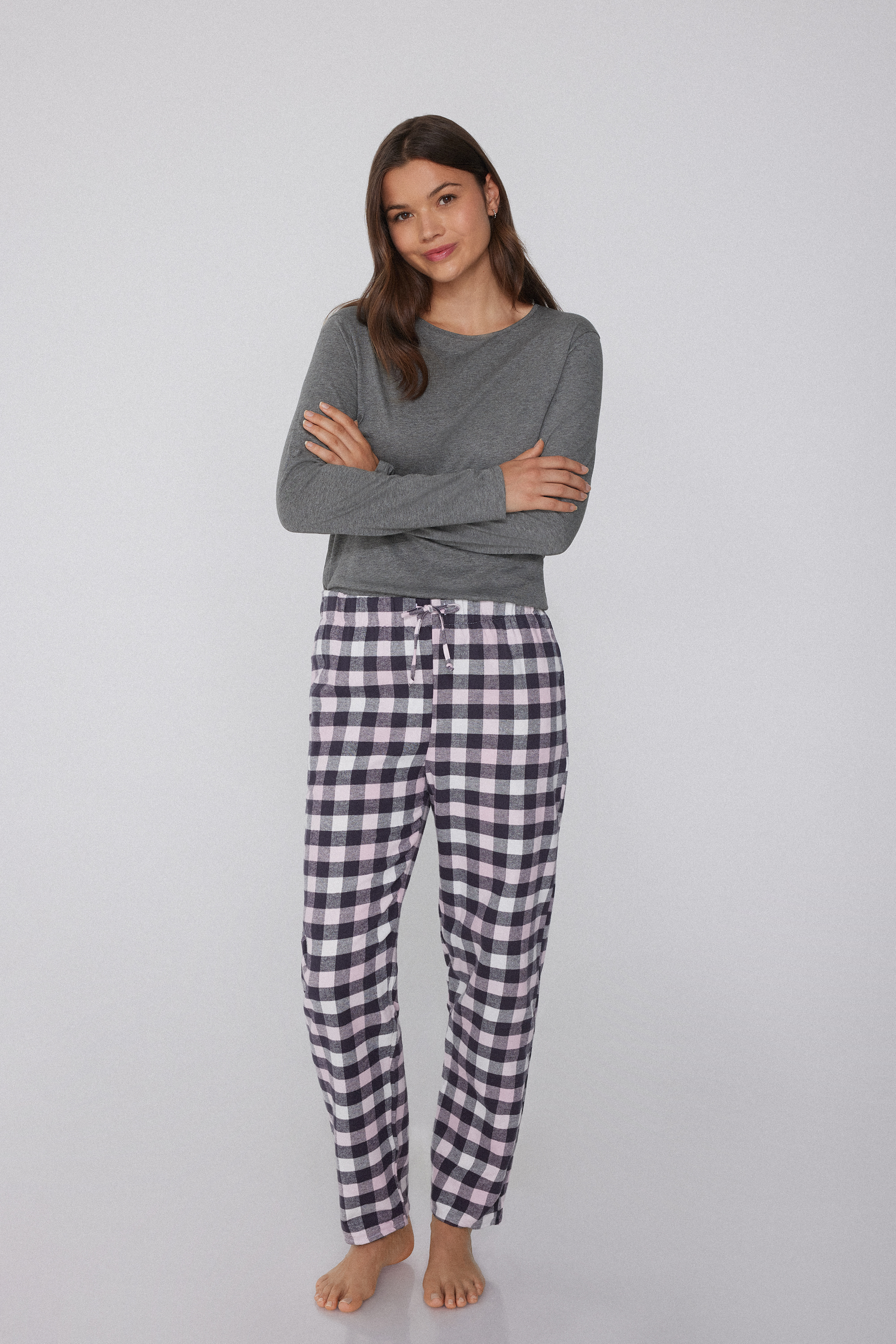 Штани з Принтованої Фланелі