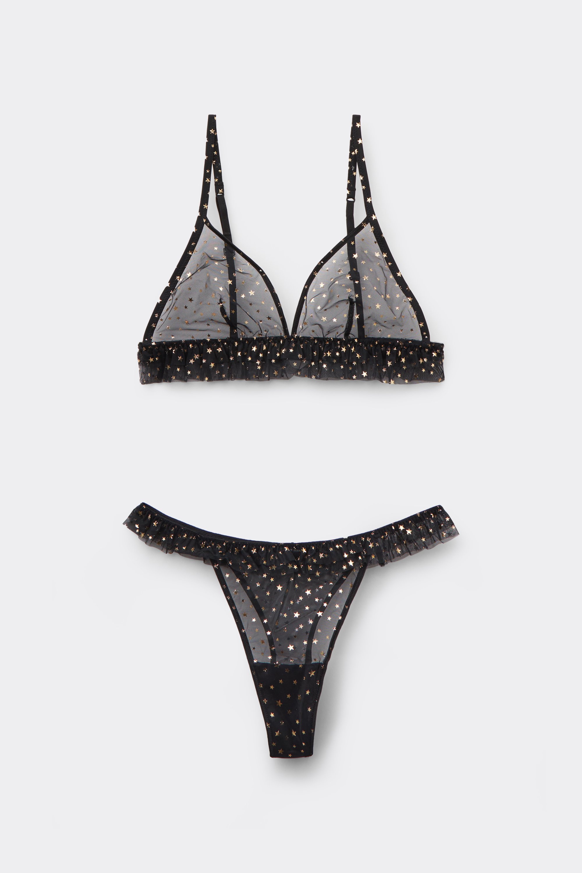 Ruched Bra and Thong Set