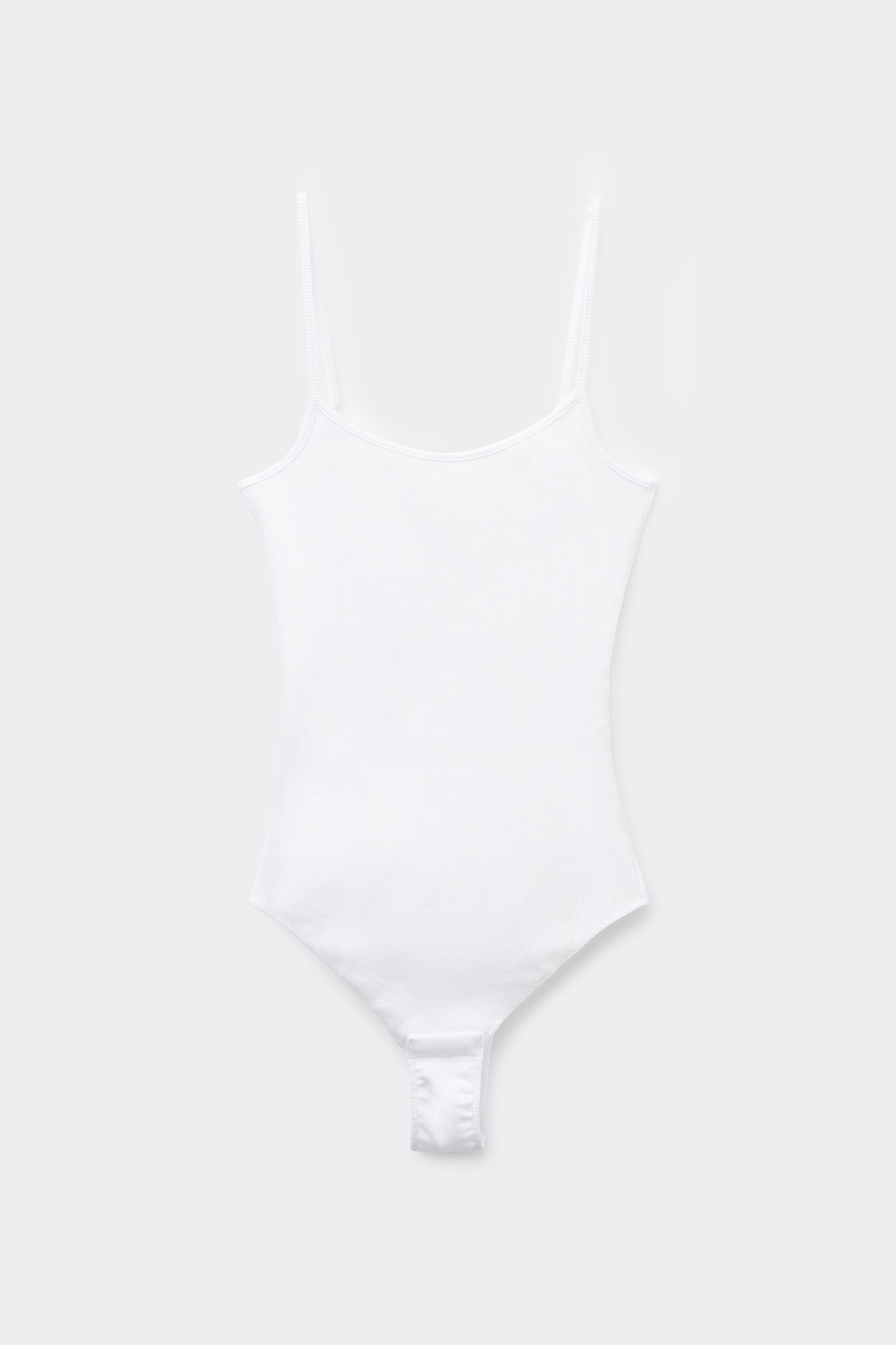 Body Bretelles Fines en Coton C&ocirc;tel&eacute;