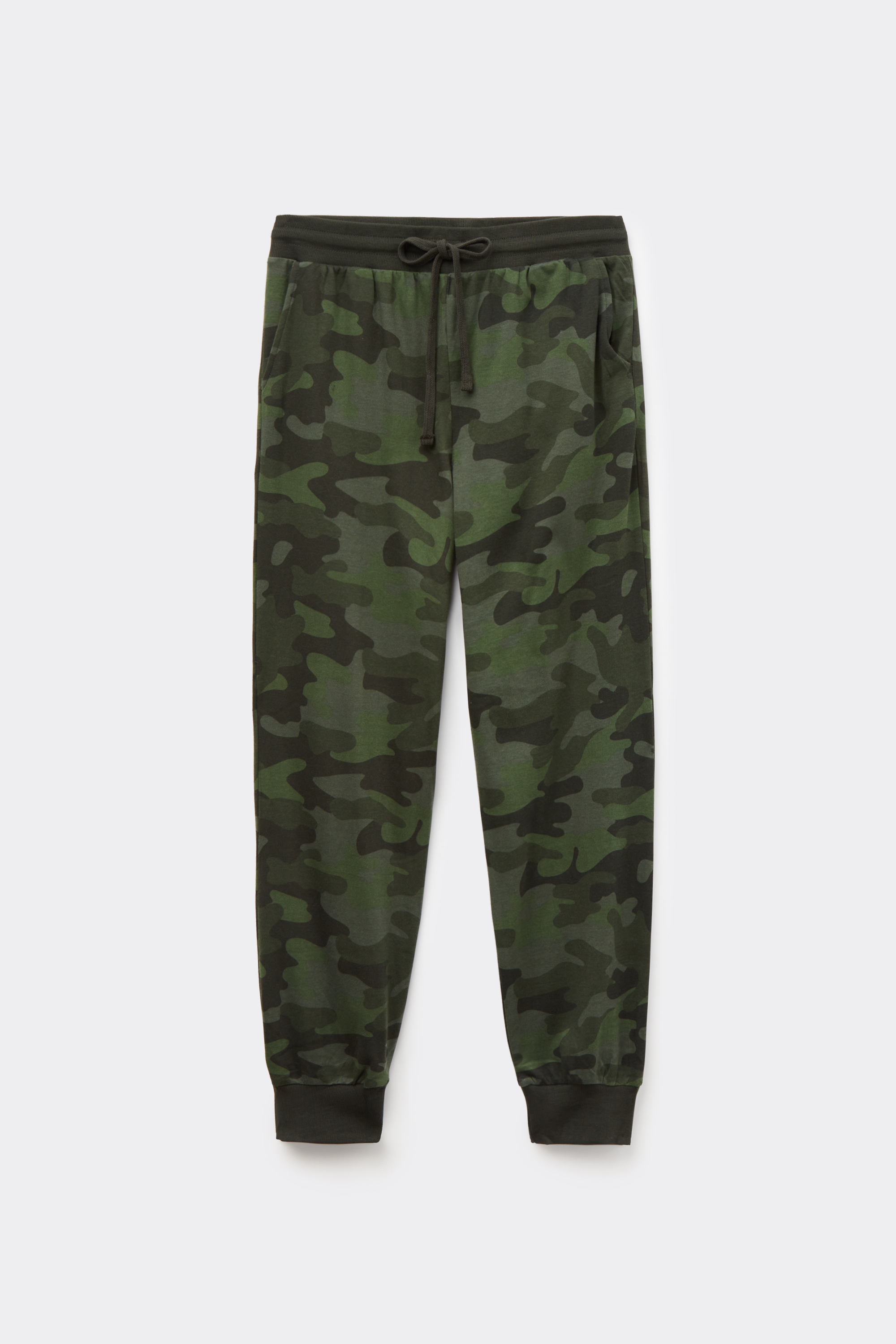 Printed Heavy Cotton Jogger Pants with Pockets