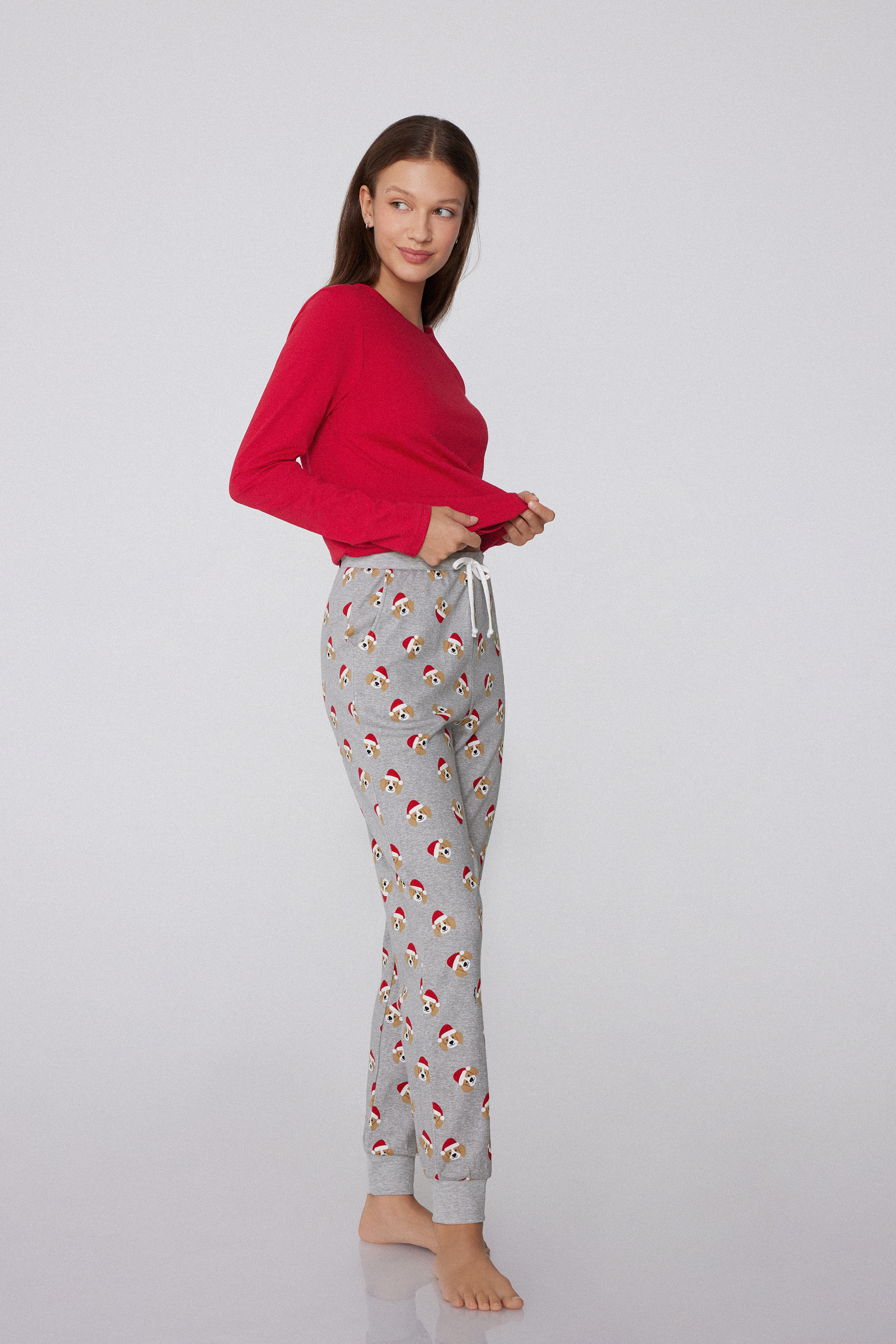 Printed Heavy Cotton Jogger Pants