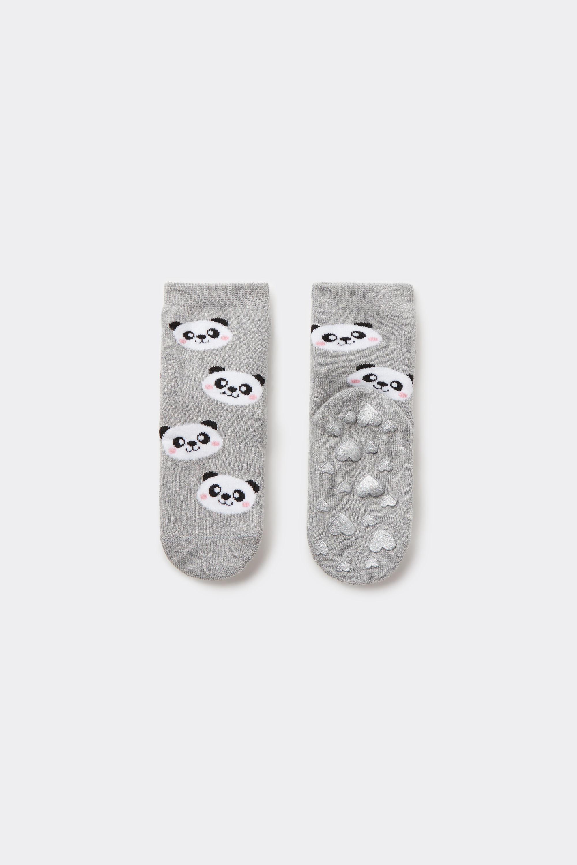 Girls' Short Non-Slip Patterned Socks