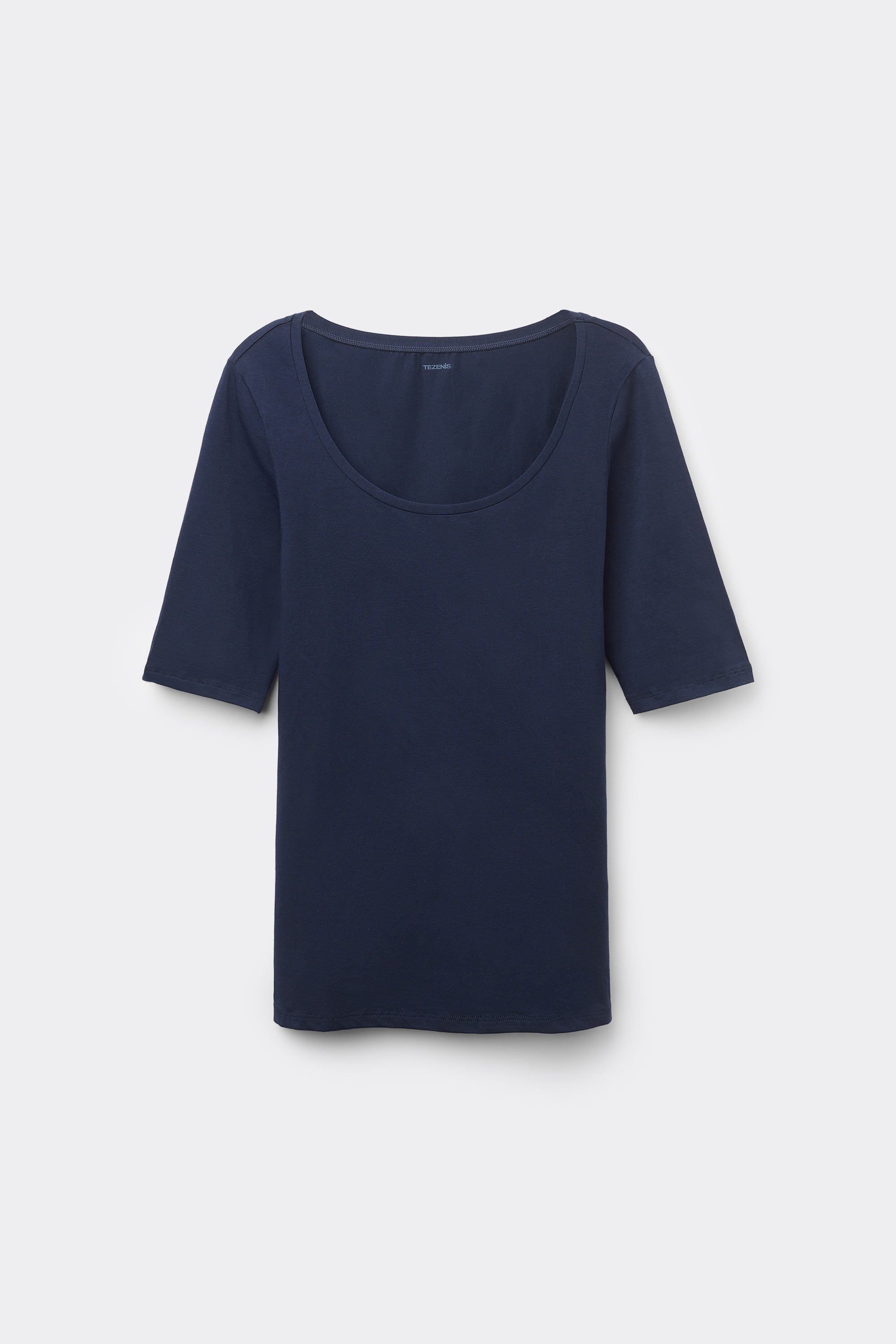 Short-Sleeved Organic Cotton Scoop-Neck Top