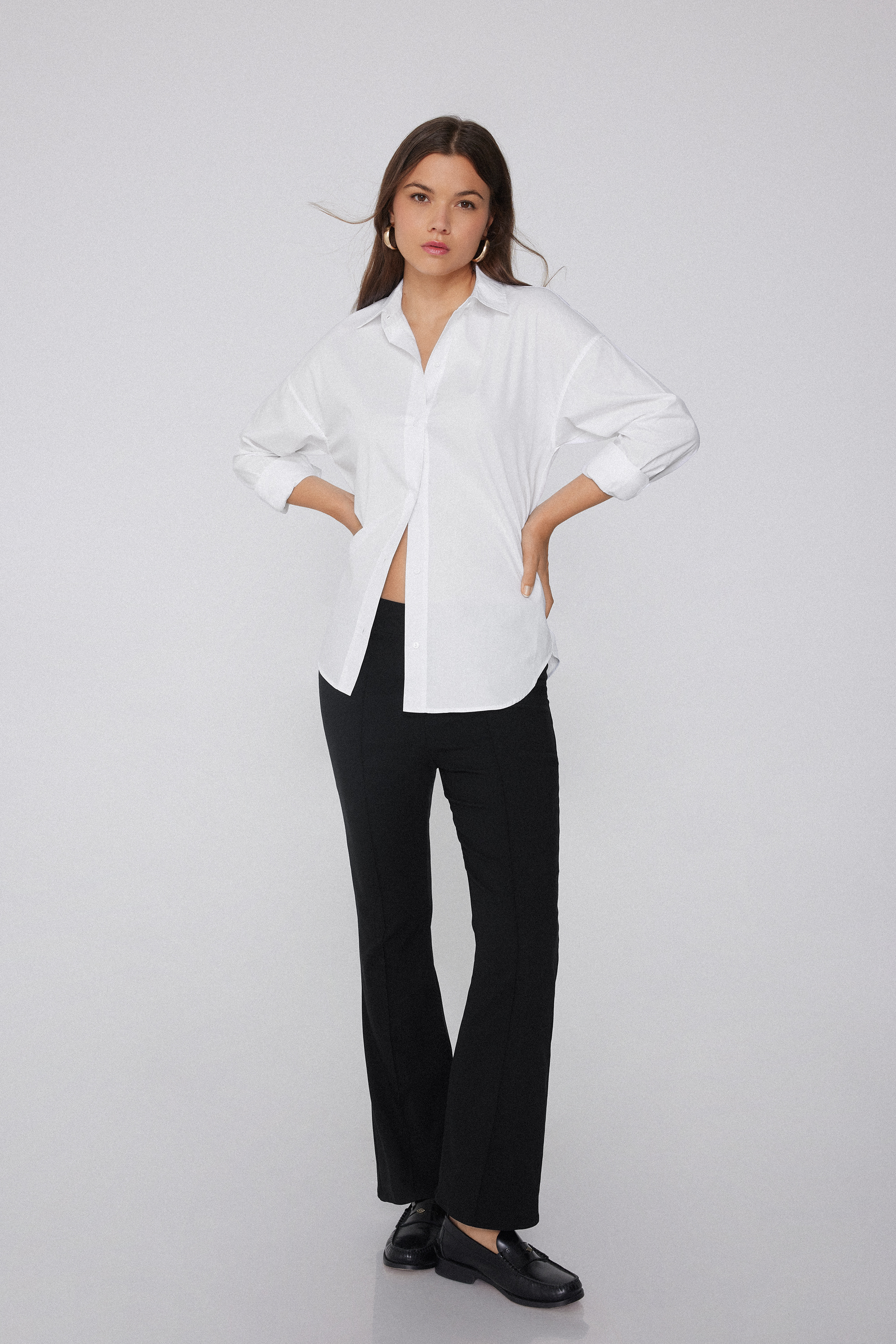 Long-Sleeved Cotton Shirt