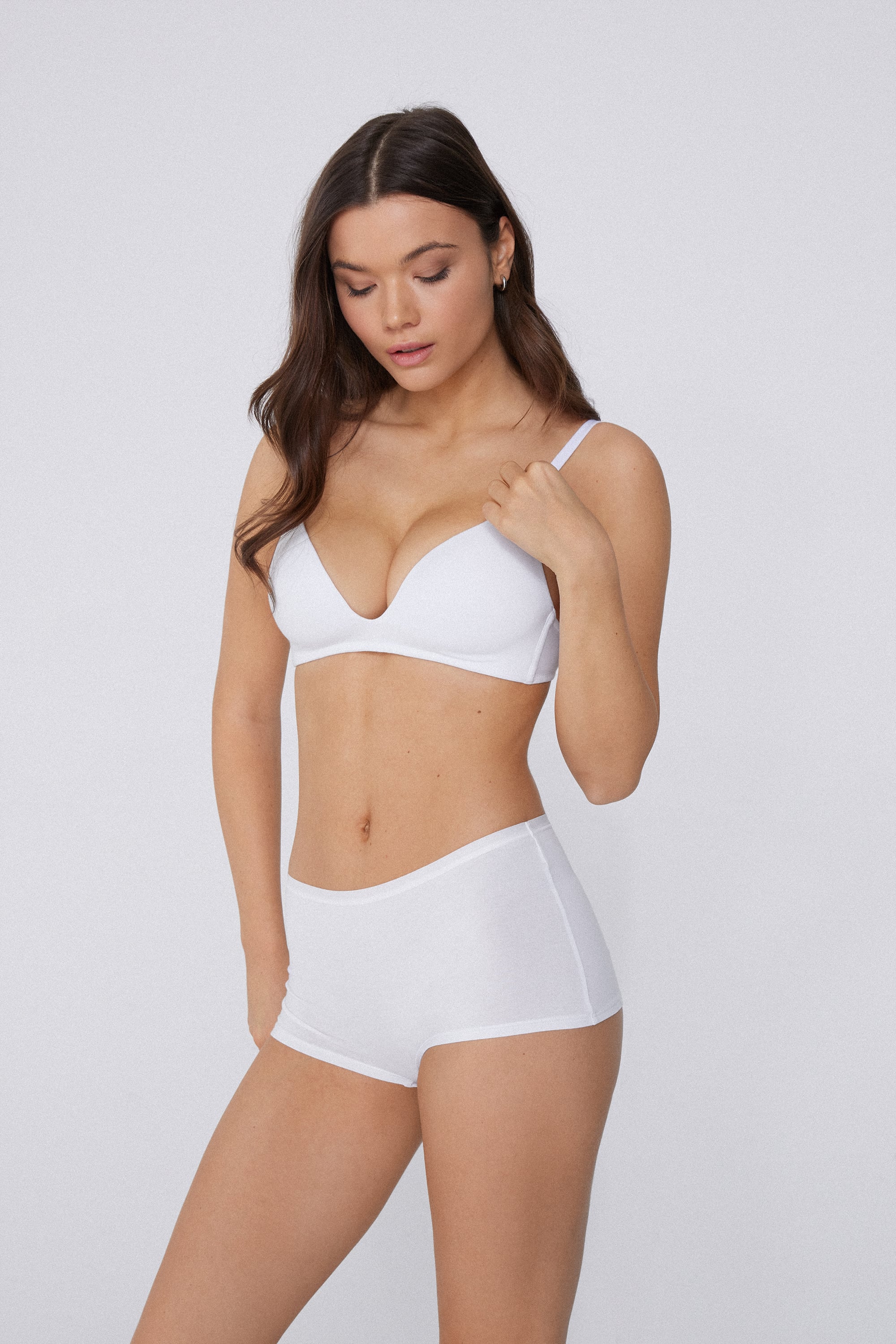 Leicht wattierter Triangel-BH aus Bio-Baumwolle London