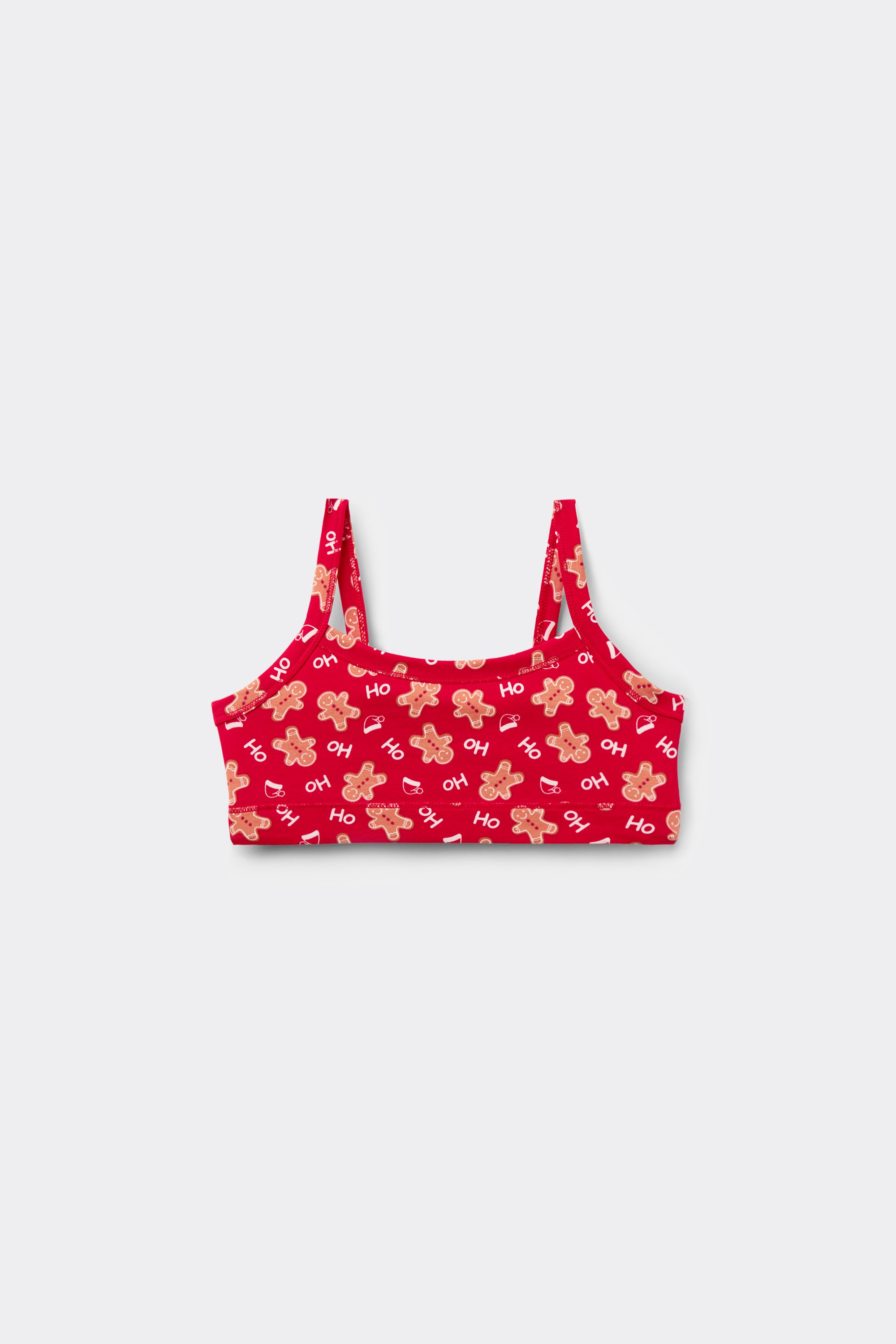 Girls&rsquo; Christmas Print Cotton Bralette
