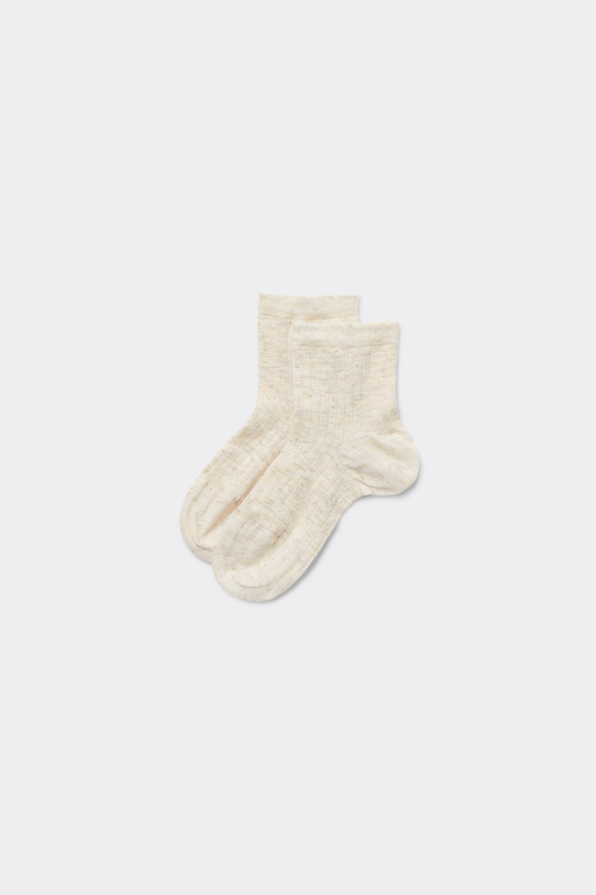 Girls&rsquo; Short Glitter Ribbed Viscose Socks