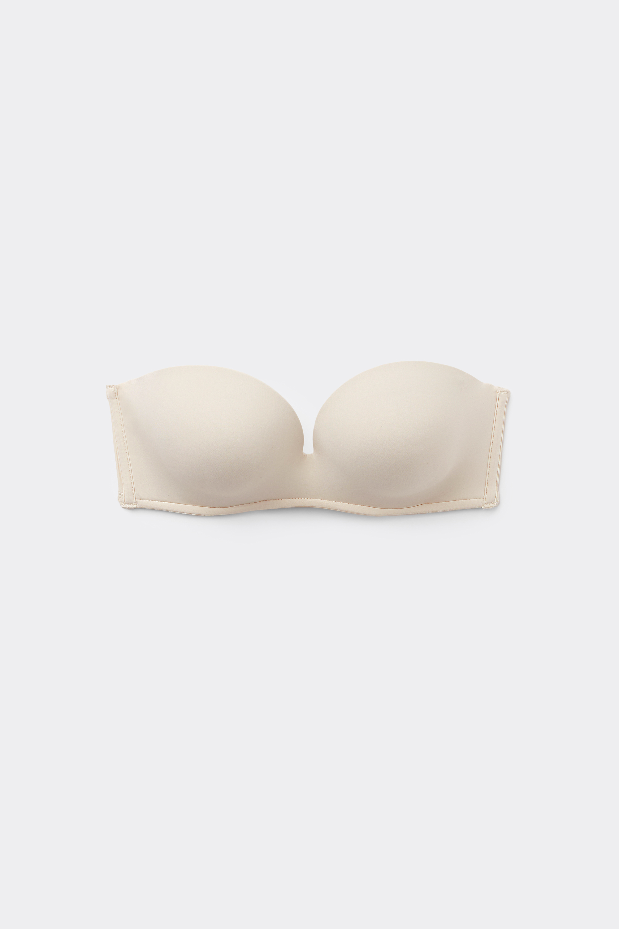 Padded Low-Cut Bandeau Bra in Recycled Microfibre