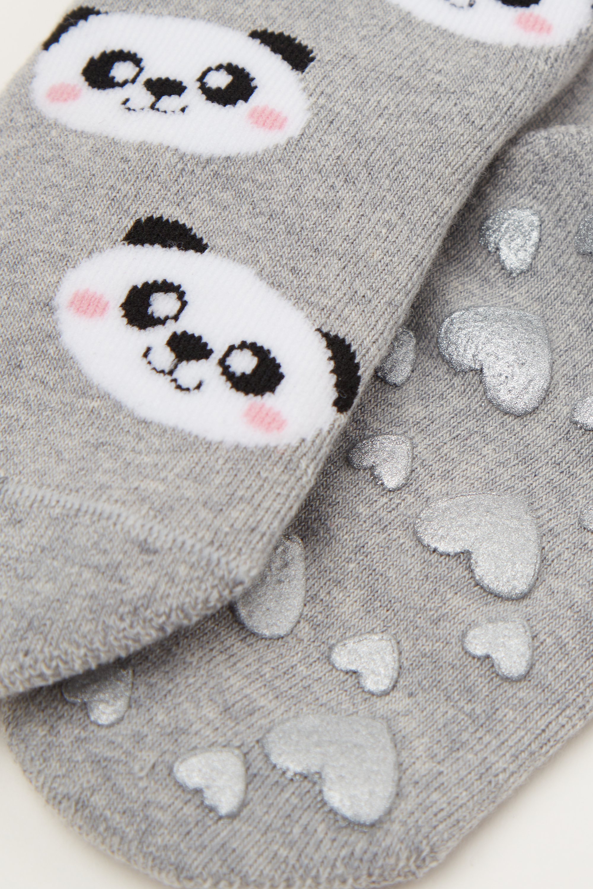 Girls' Short Non-Slip Patterned Socks