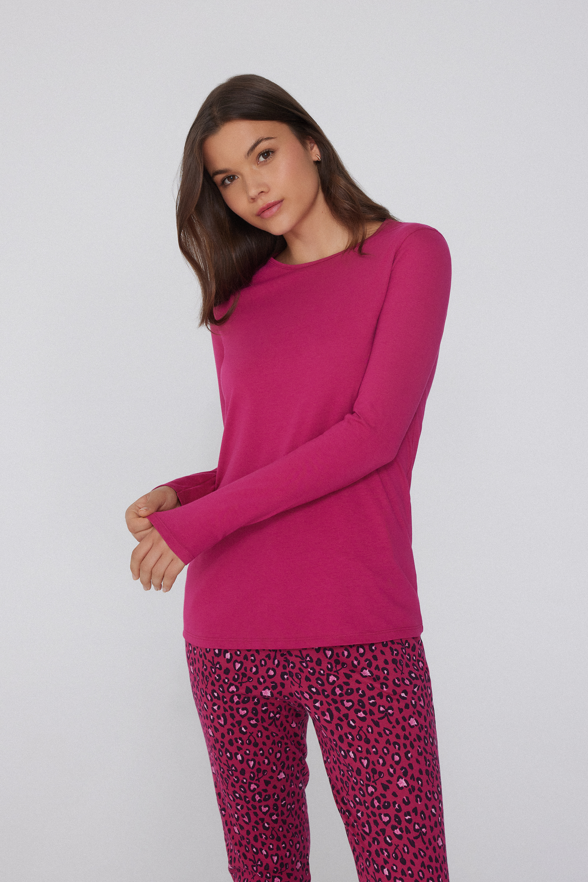 Long Sleeve Crew Neck Sweater in 100% Cotton