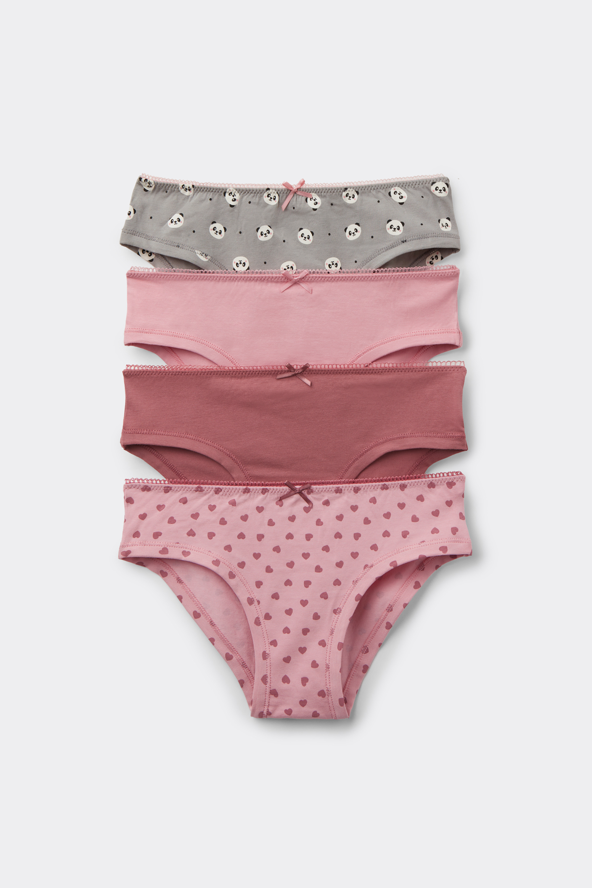 4 Pairs of Girls&rsquo; Printed Cotton Knickers