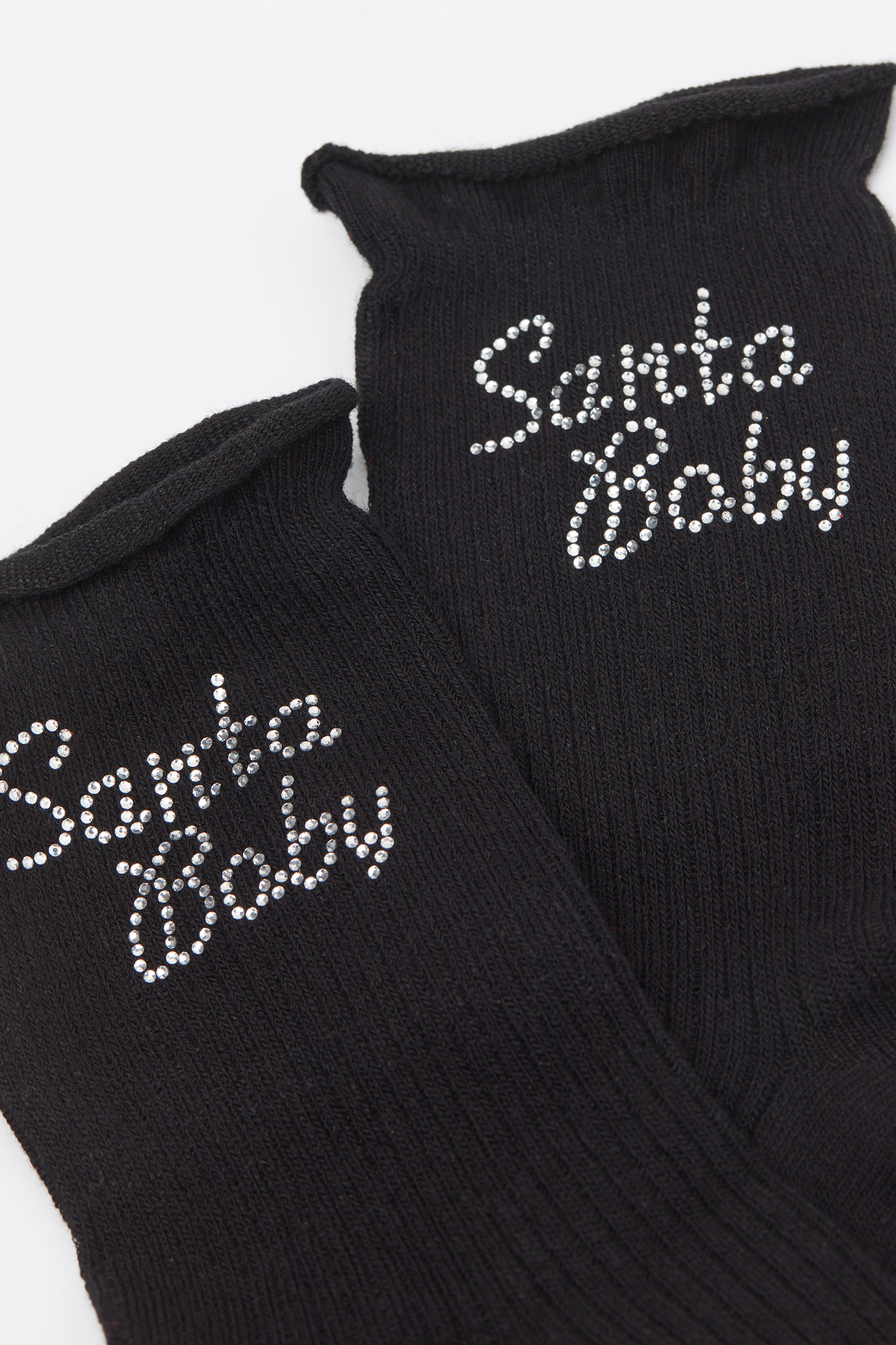 Ribbed Cuffless Short Socks