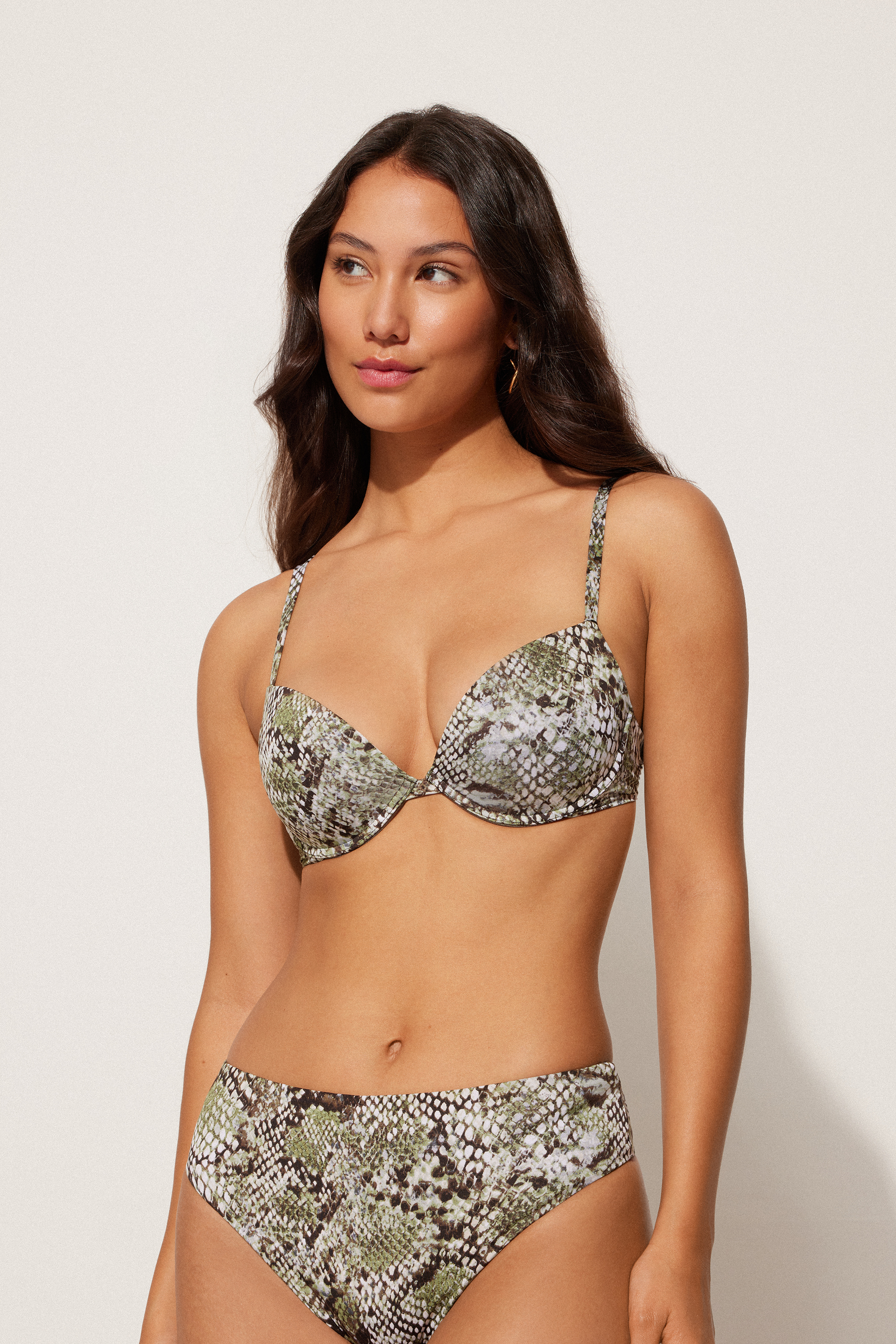 Classic Snake Push-Up Padded Bikini Top