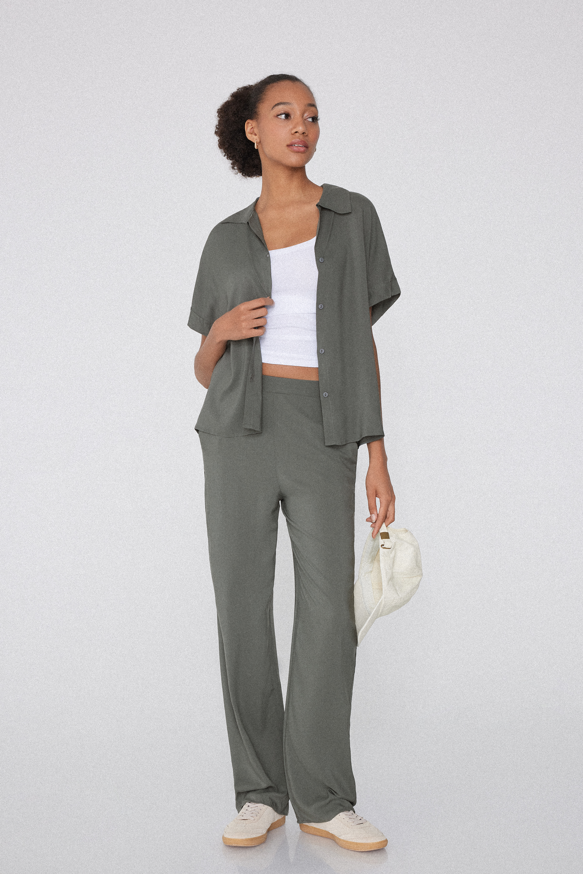 Short-Sleeved Viscose Shirt