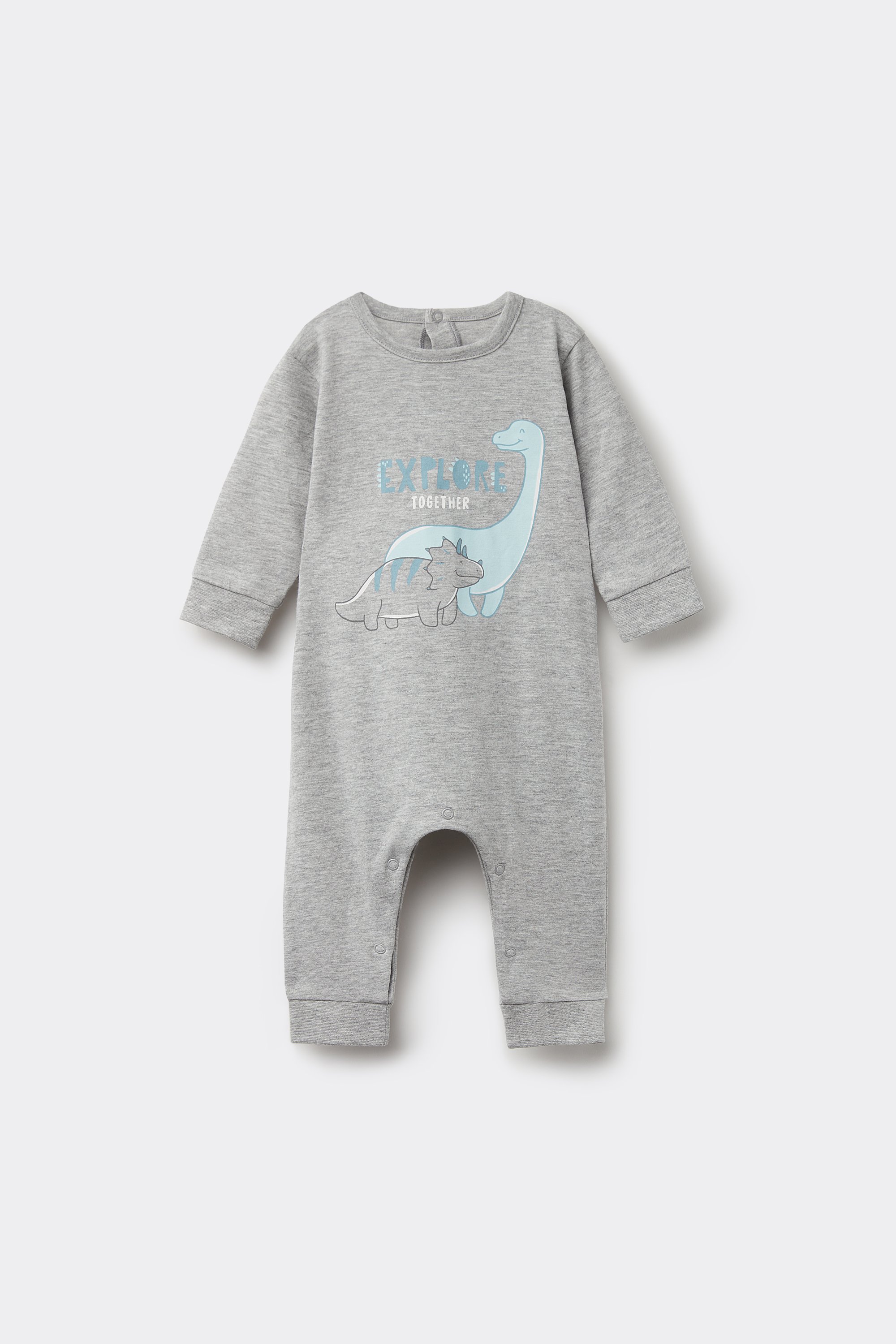 Baby Pure Cotton Playsuit with Long Sleeves