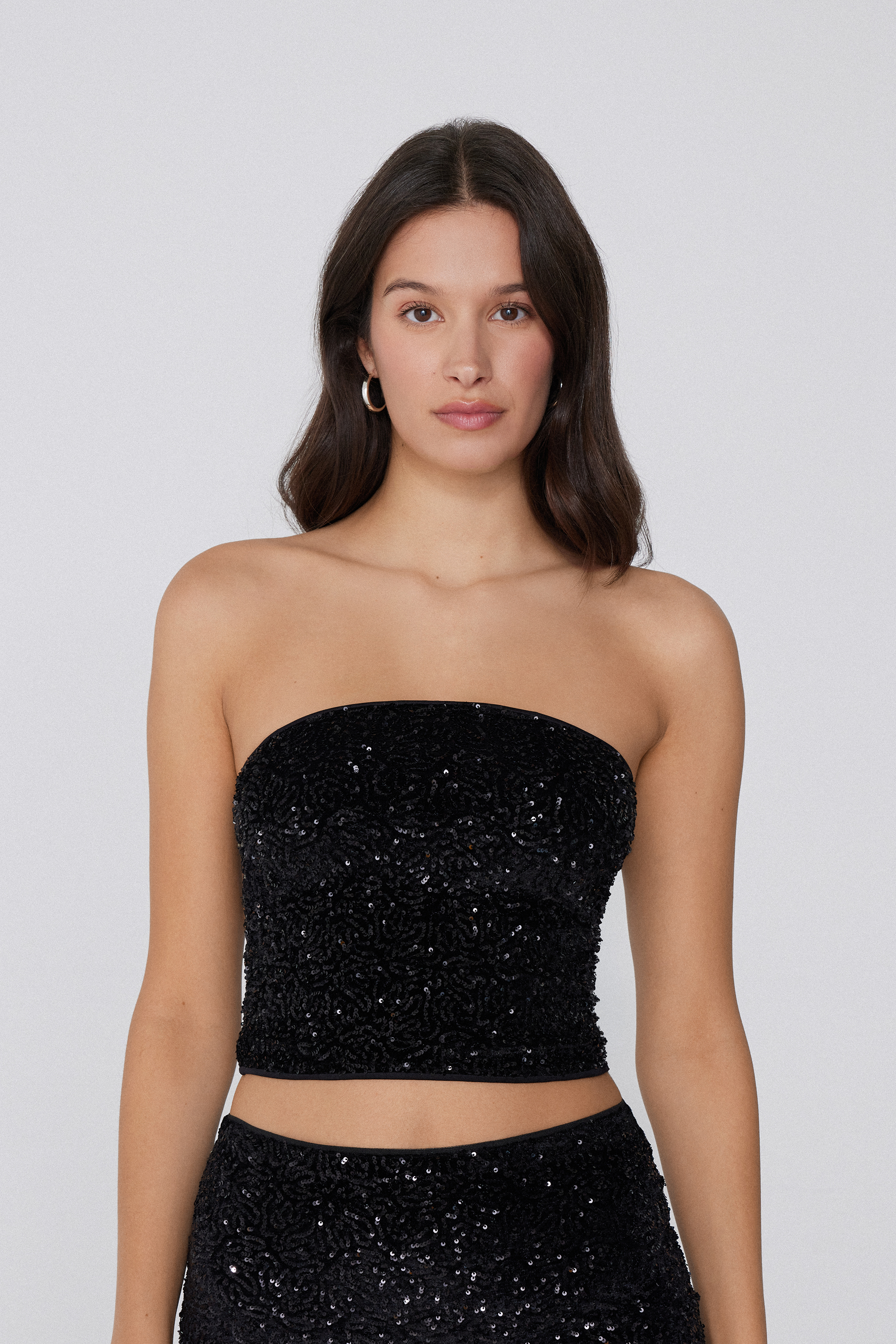Sequin Crop Top