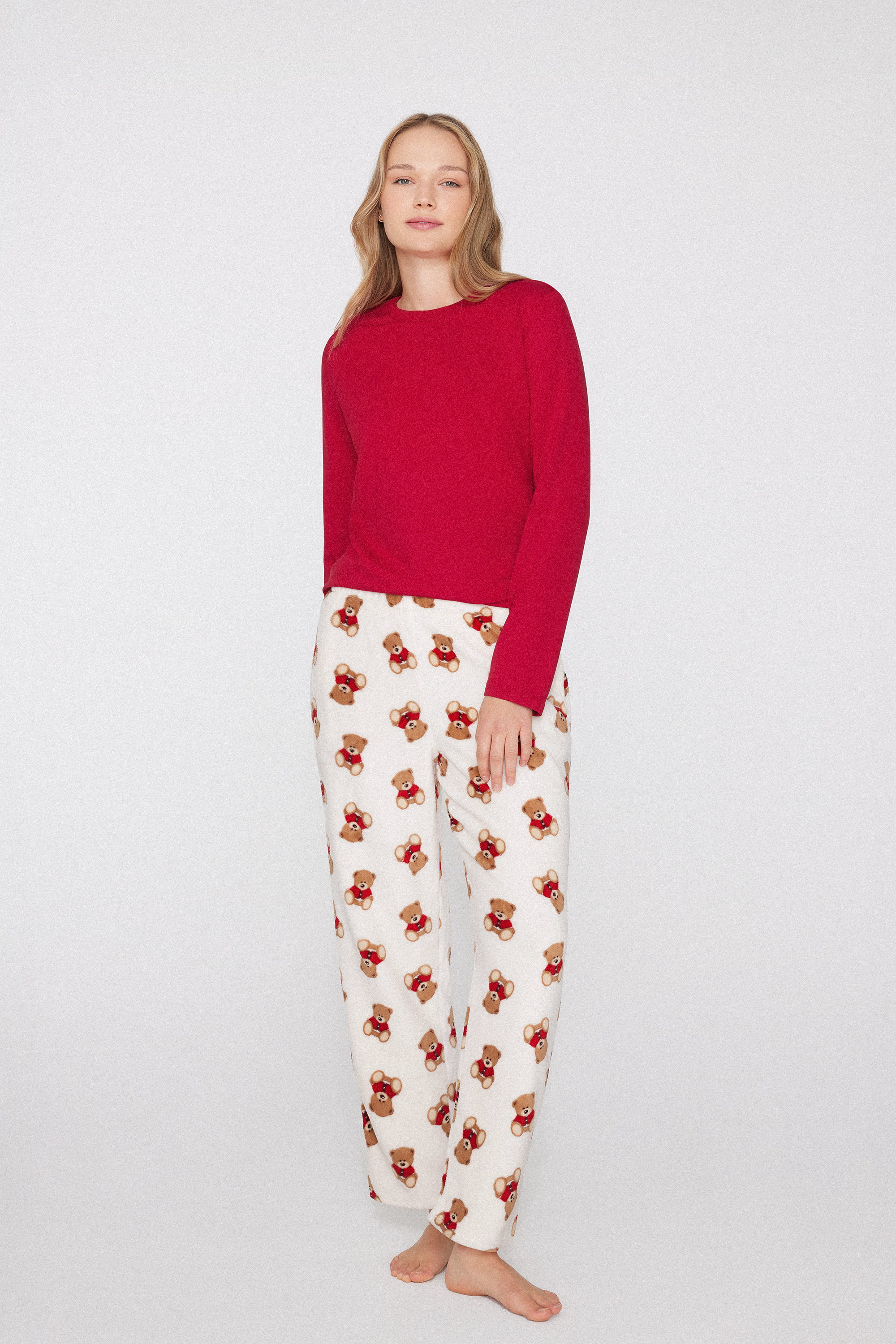 Printed Lightweight Fleece Sweatpants