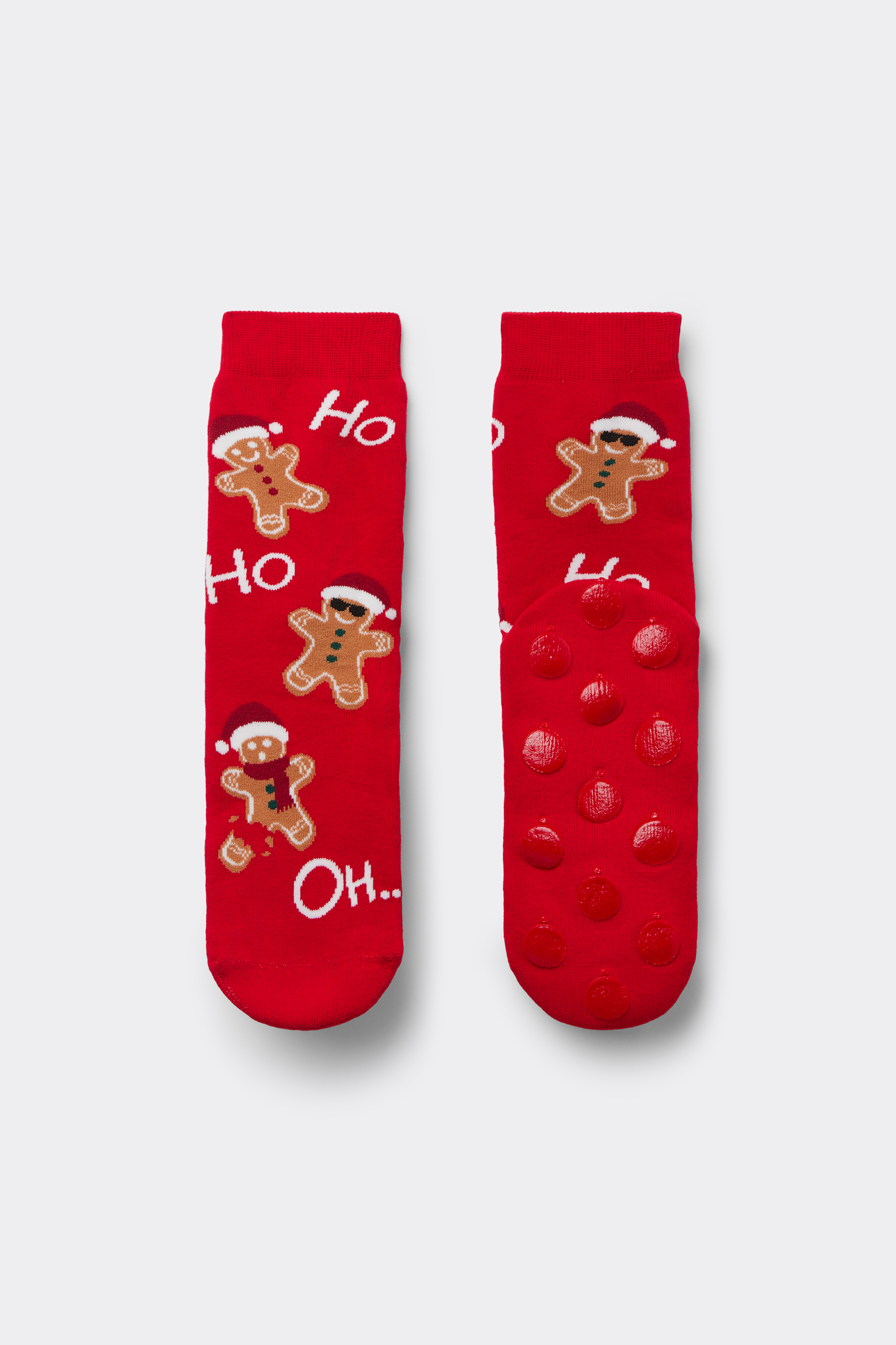 Men&rsquo;s Short Non-Slip Christmas-Print Socks