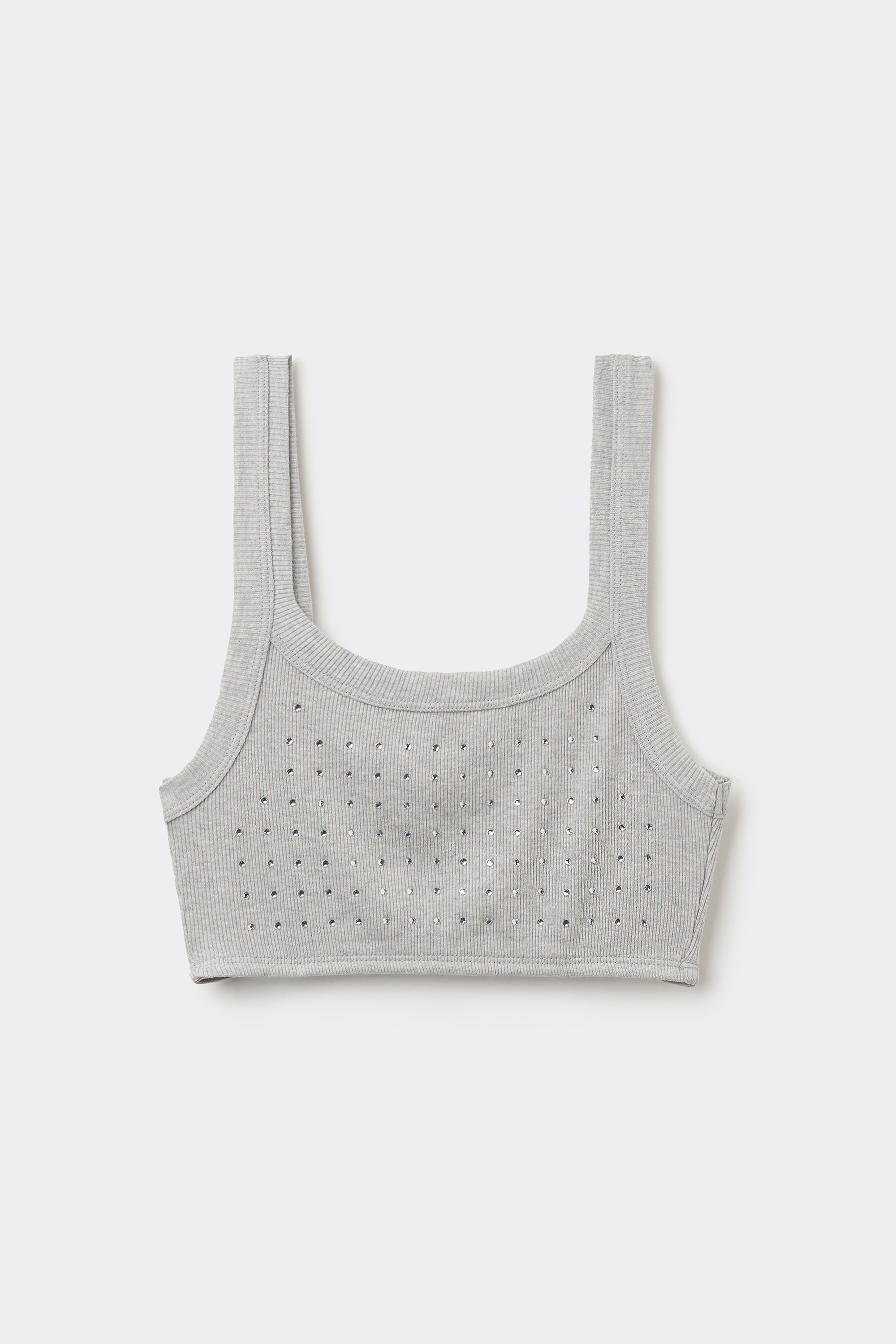 Ribbed Rhinestone Bralette