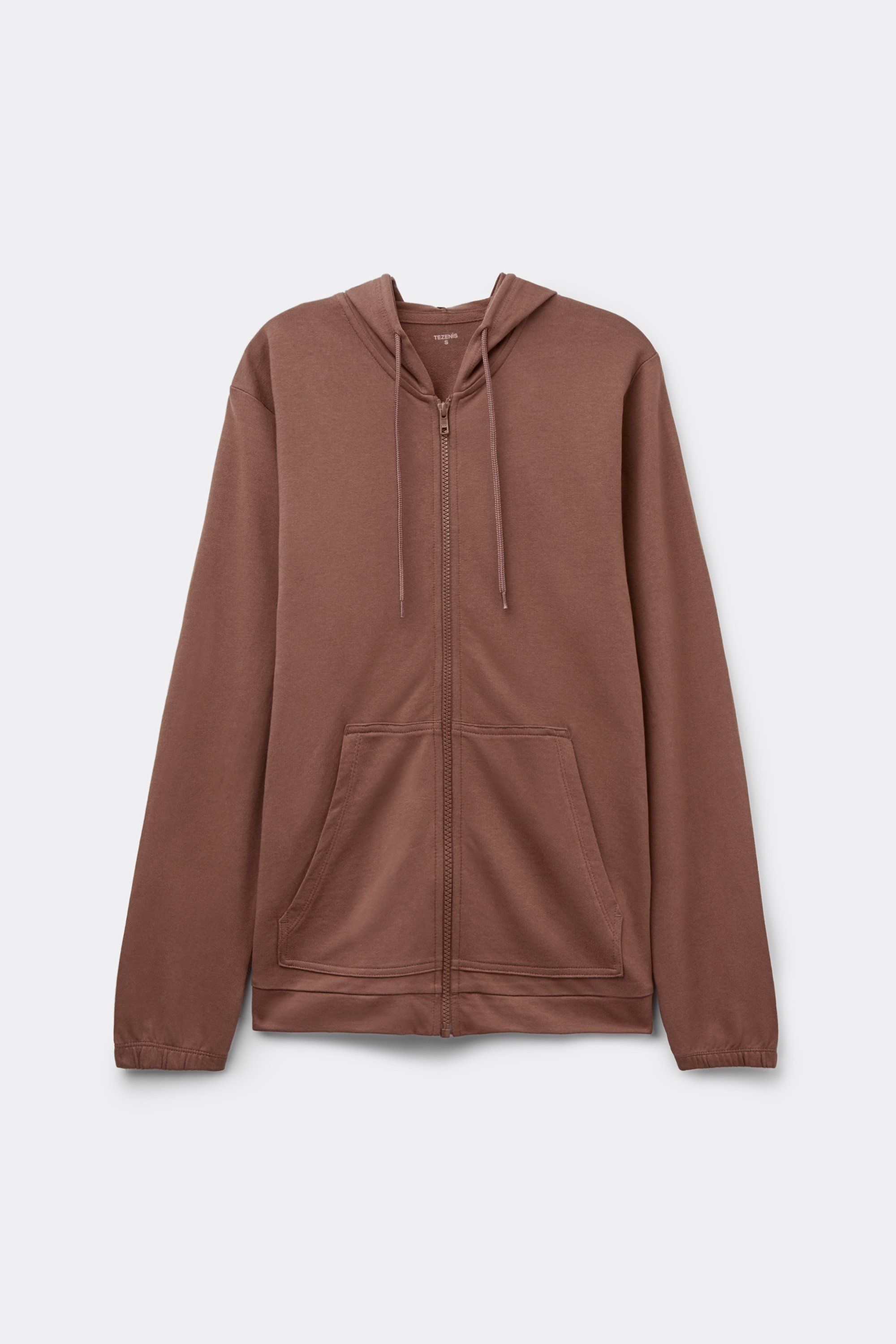 Lightweight Zip-Up Drawstring Hoodie