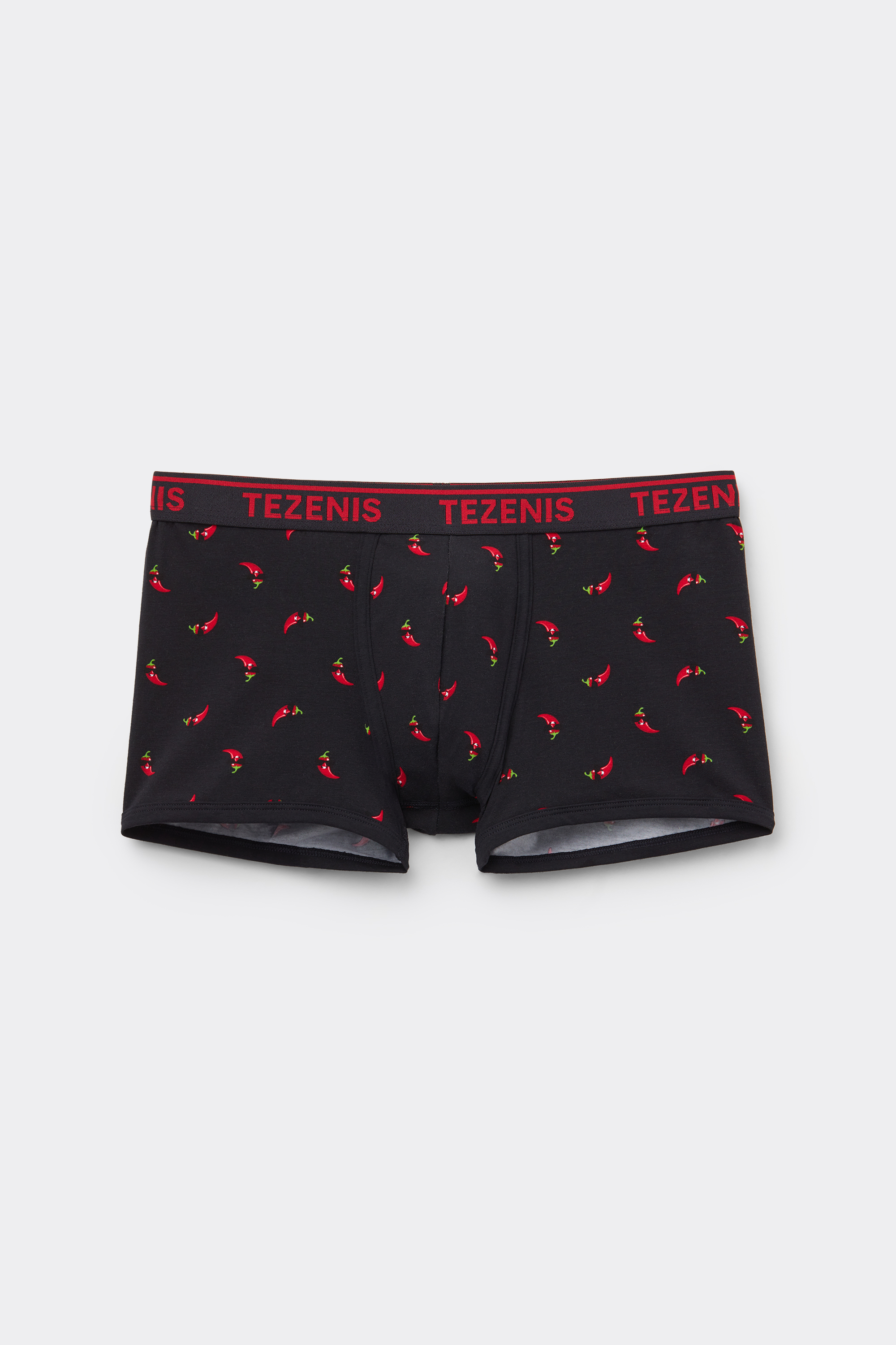 Printed Cotton Boxers with Contrasting Trim and Logo