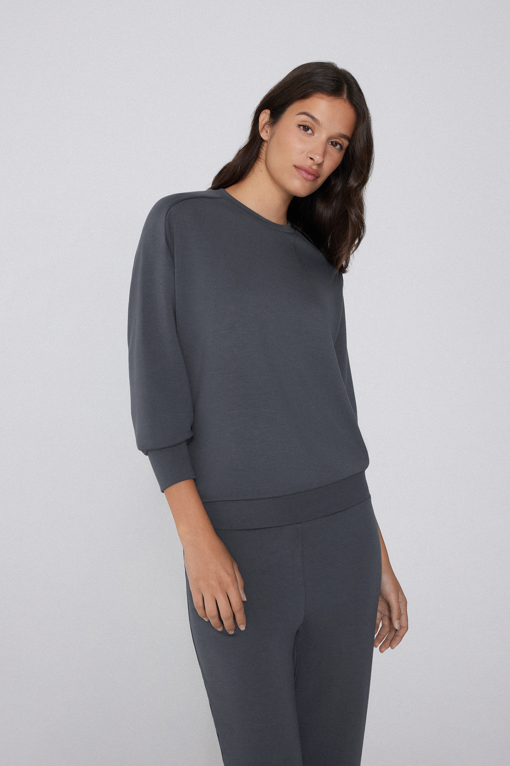 Soft Touch Viscose Round-Neck Sweatshirt