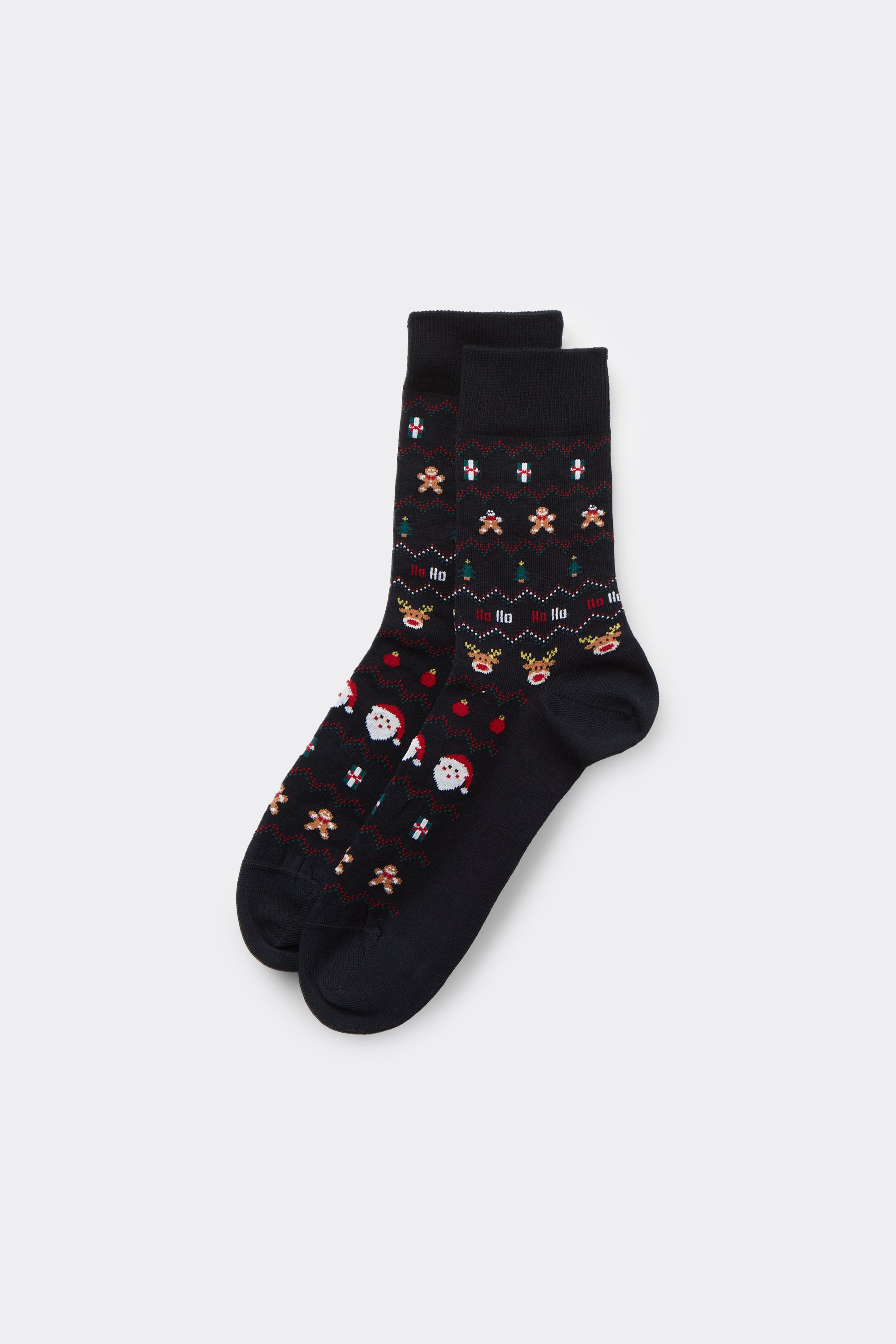 Men&rsquo;s Patterned Cotton Crew Socks